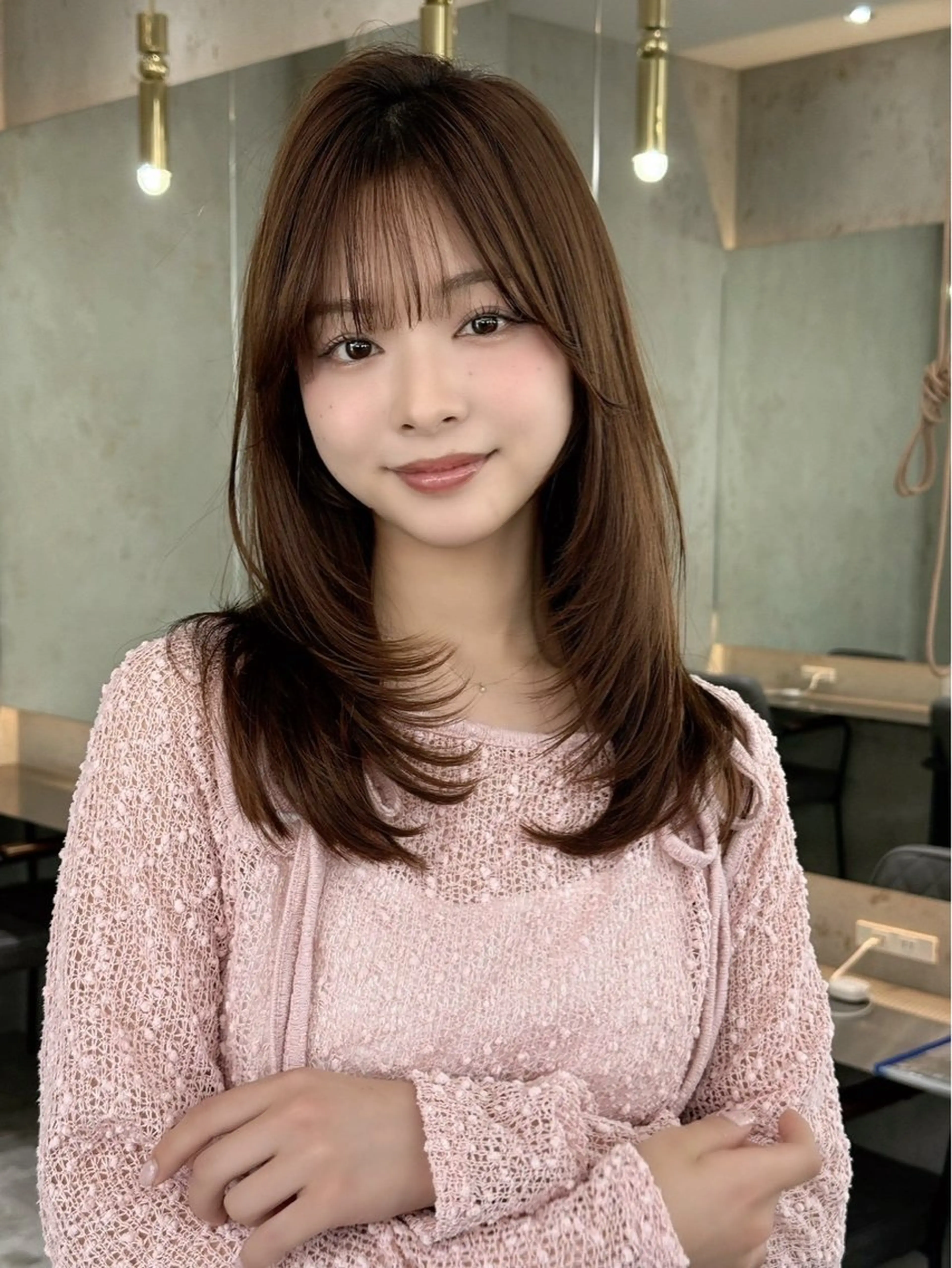 セミロング カラー ブリーチなし透明感カ ラー🫧/Kannaのヘアスタイル