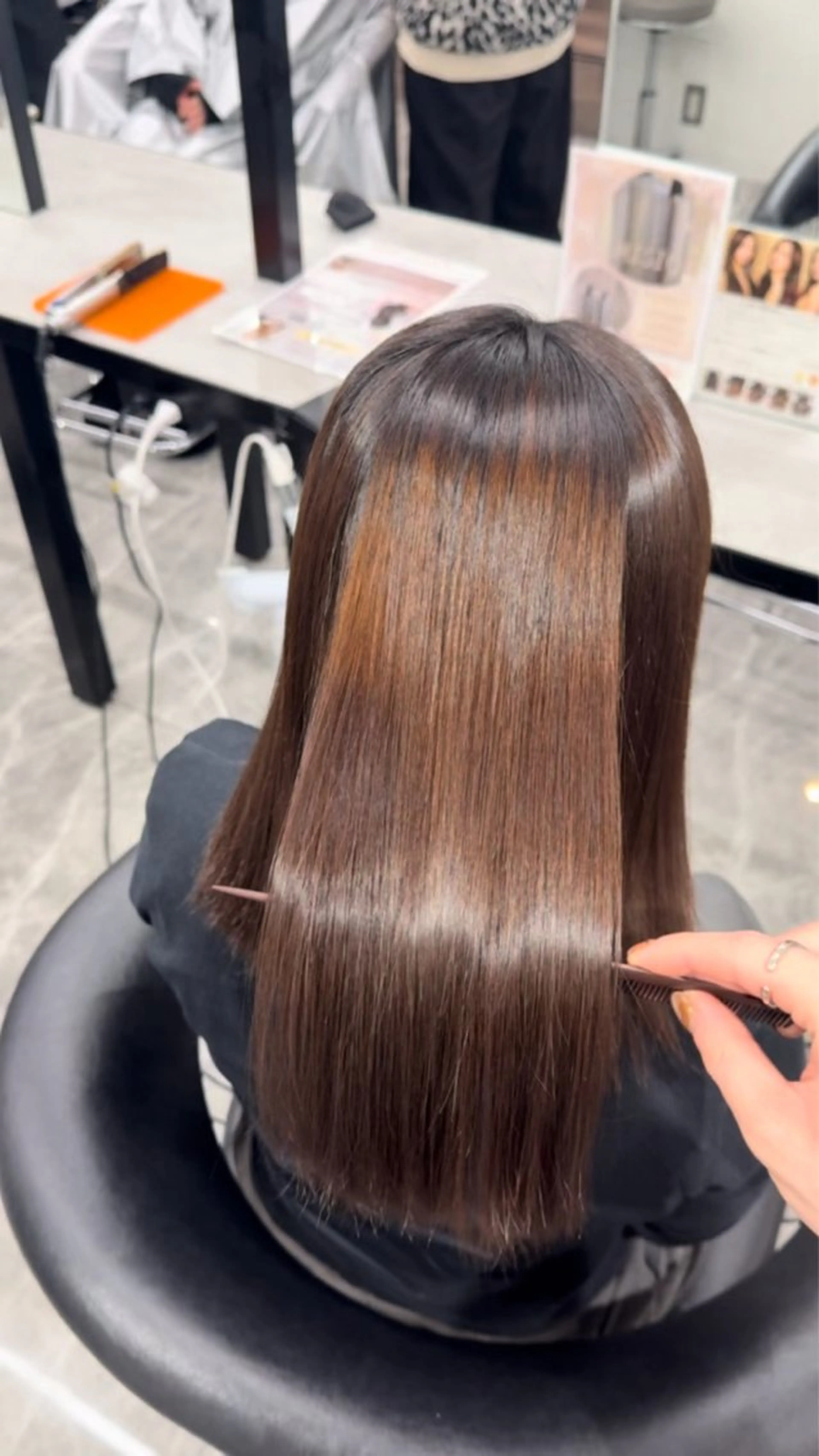 ロング 髪質改善 縮毛矯正 トリートメント カット ヘアカラー 縮毛矯正 トリートメント りきと🦋河原町 縮毛矯正/艶カラーのヘアスタイル