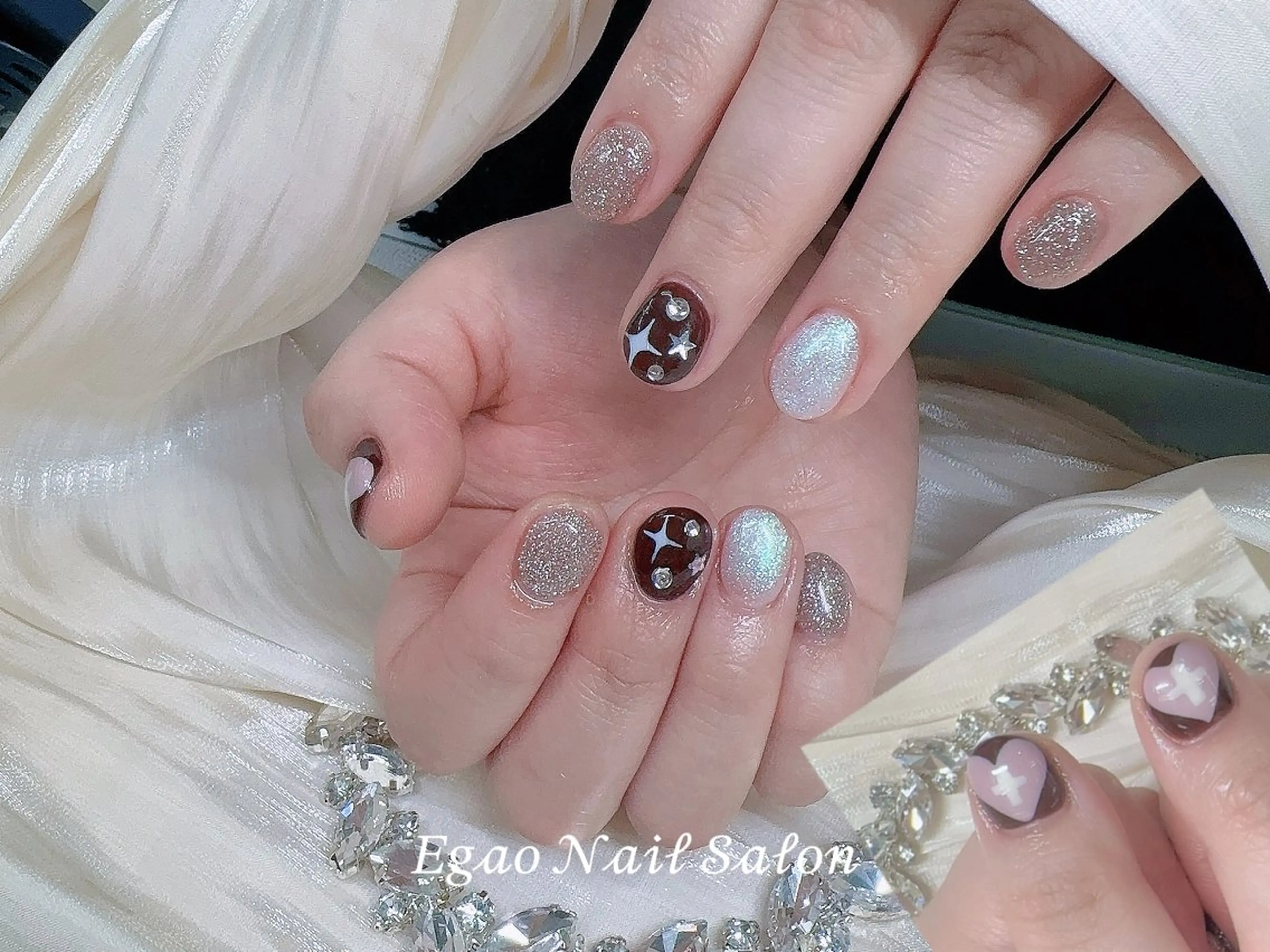 ネイル フットネイル ジェルネイル 韓国ネイル マグネットネイル メンズネイル ハンドネイル Egao Nail錦糸町店のネイルデザイン