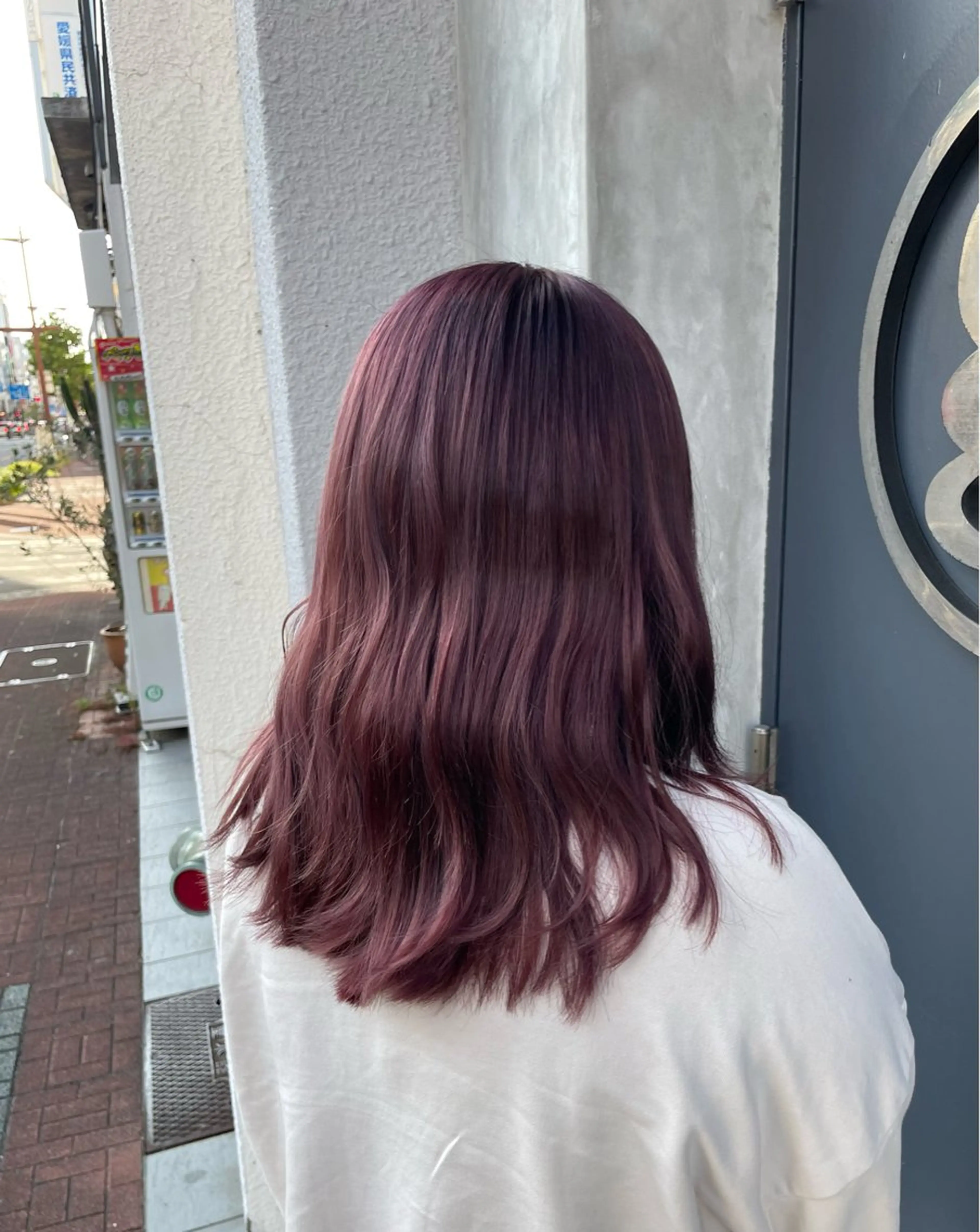 ミディアム カラー ブラウンカラー ピンクカラー ピンクブラウン 愛華 【geep】のヘアスタイル