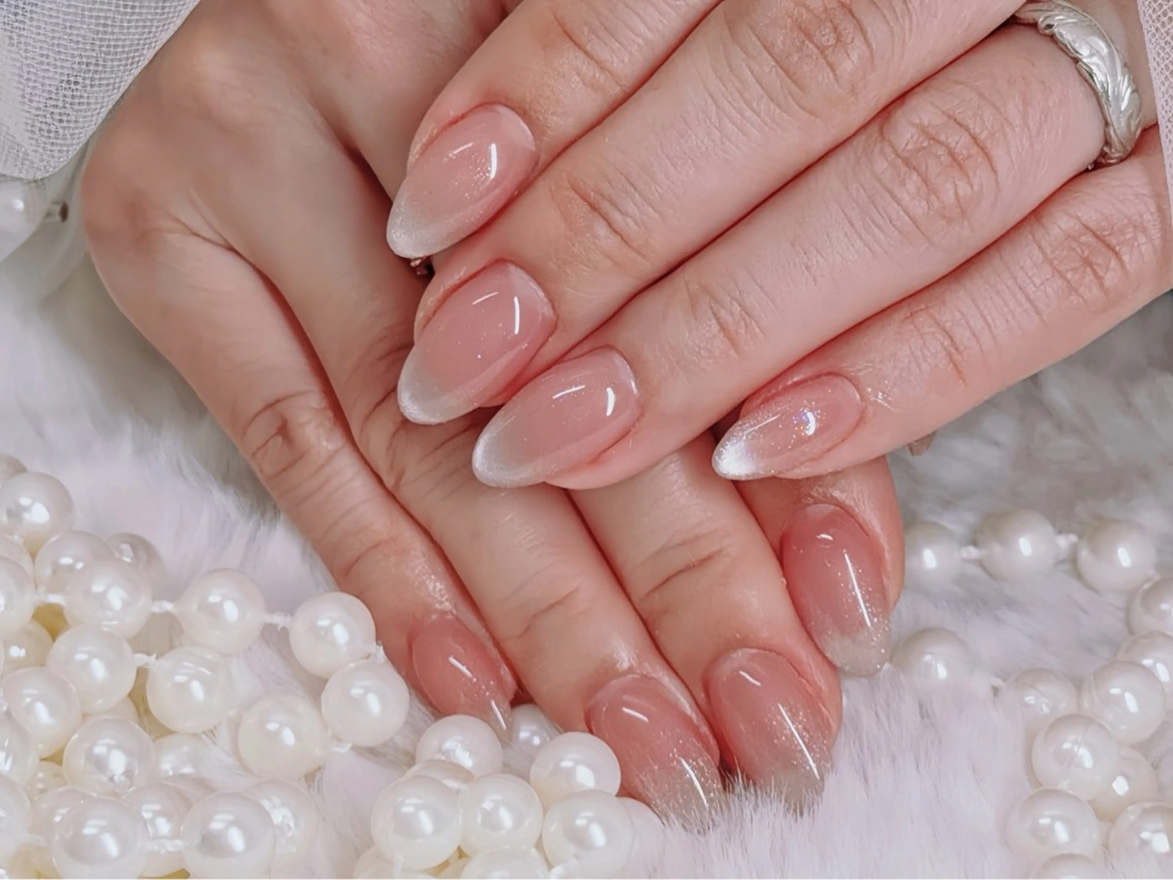 ネイル 長さ出し ジェルネイル 韓国ネイル マグネットネイル 持ち込み ハンドネイル Egao Nail錦糸町店のネイルデザイン