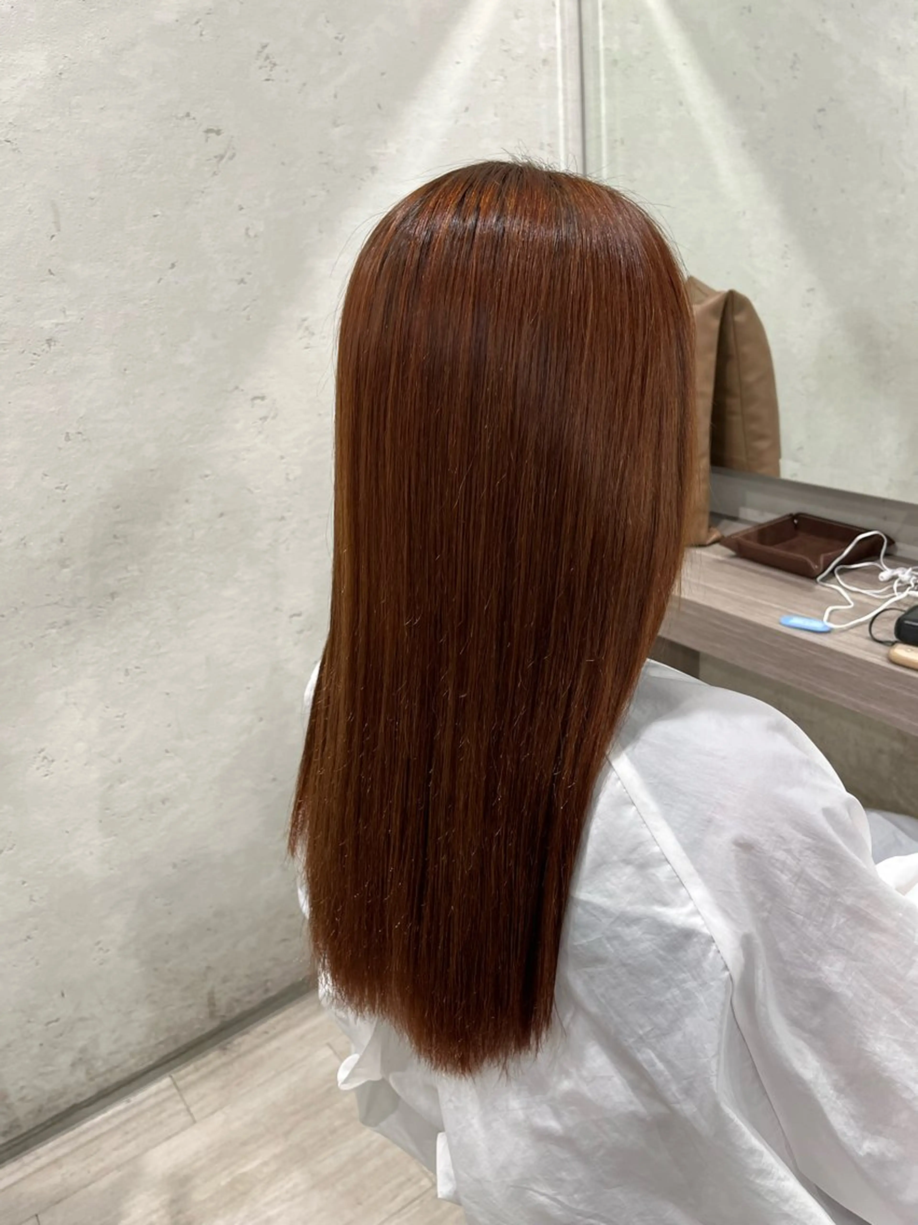 セミロング カラー 縮毛矯正 特化生田のヘアスタイル