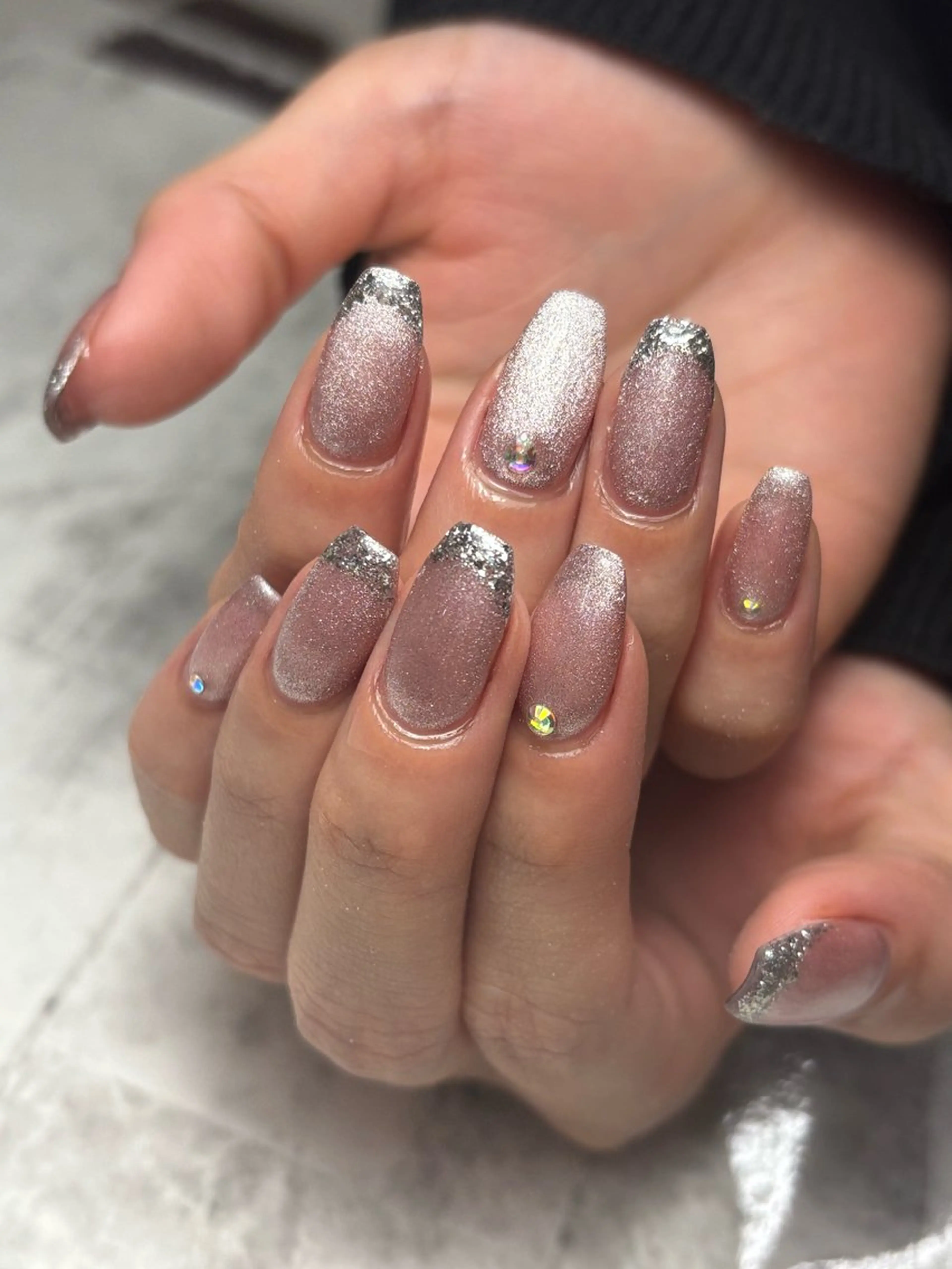 ネイル フレンチネイル ガラスフレンチ ハンドネイル clear yayoiのネイルデザイン