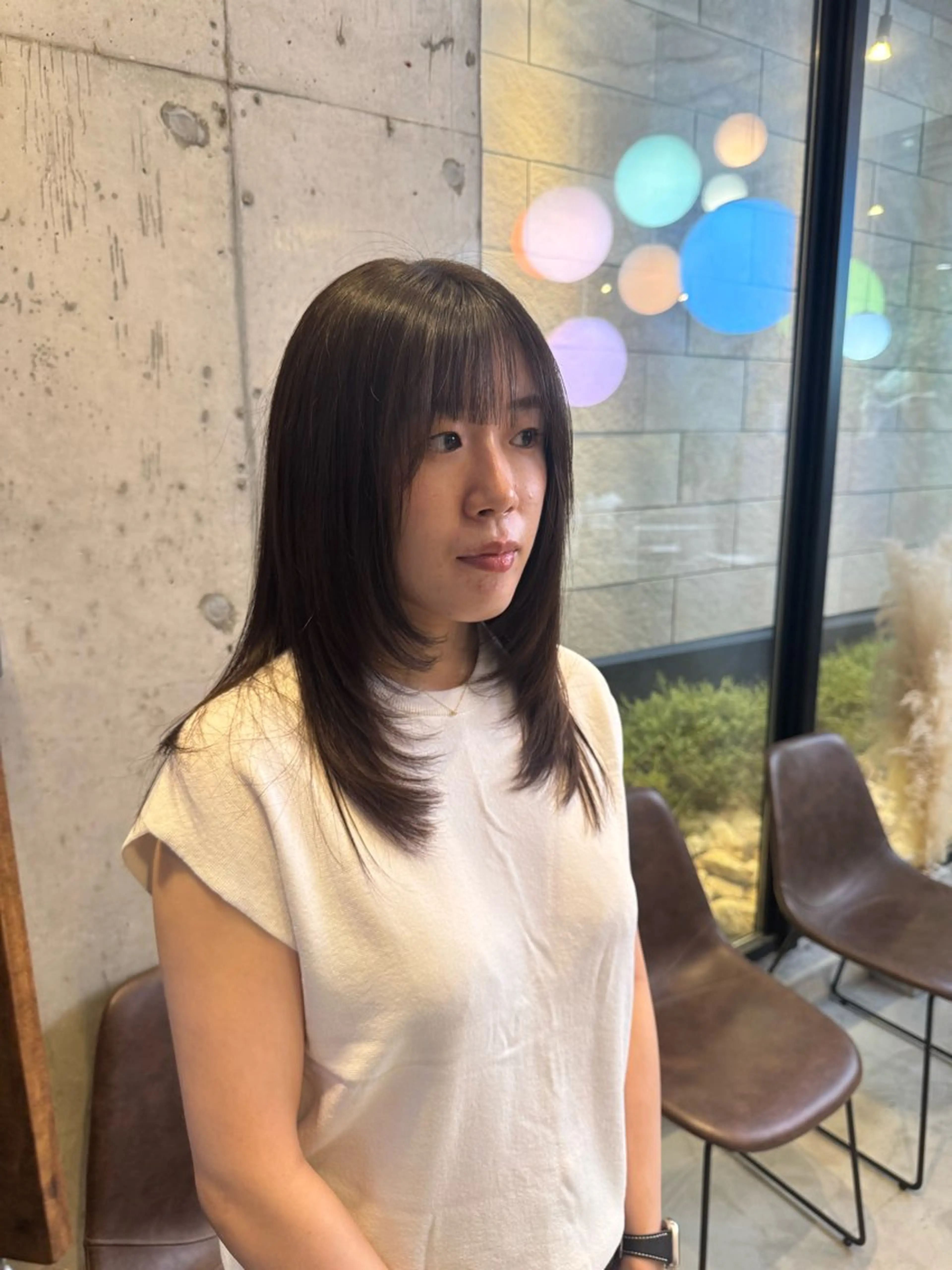 ミディアム カット トリートメント 透明感カラー/ 艶カラー/将生のヘアスタイル