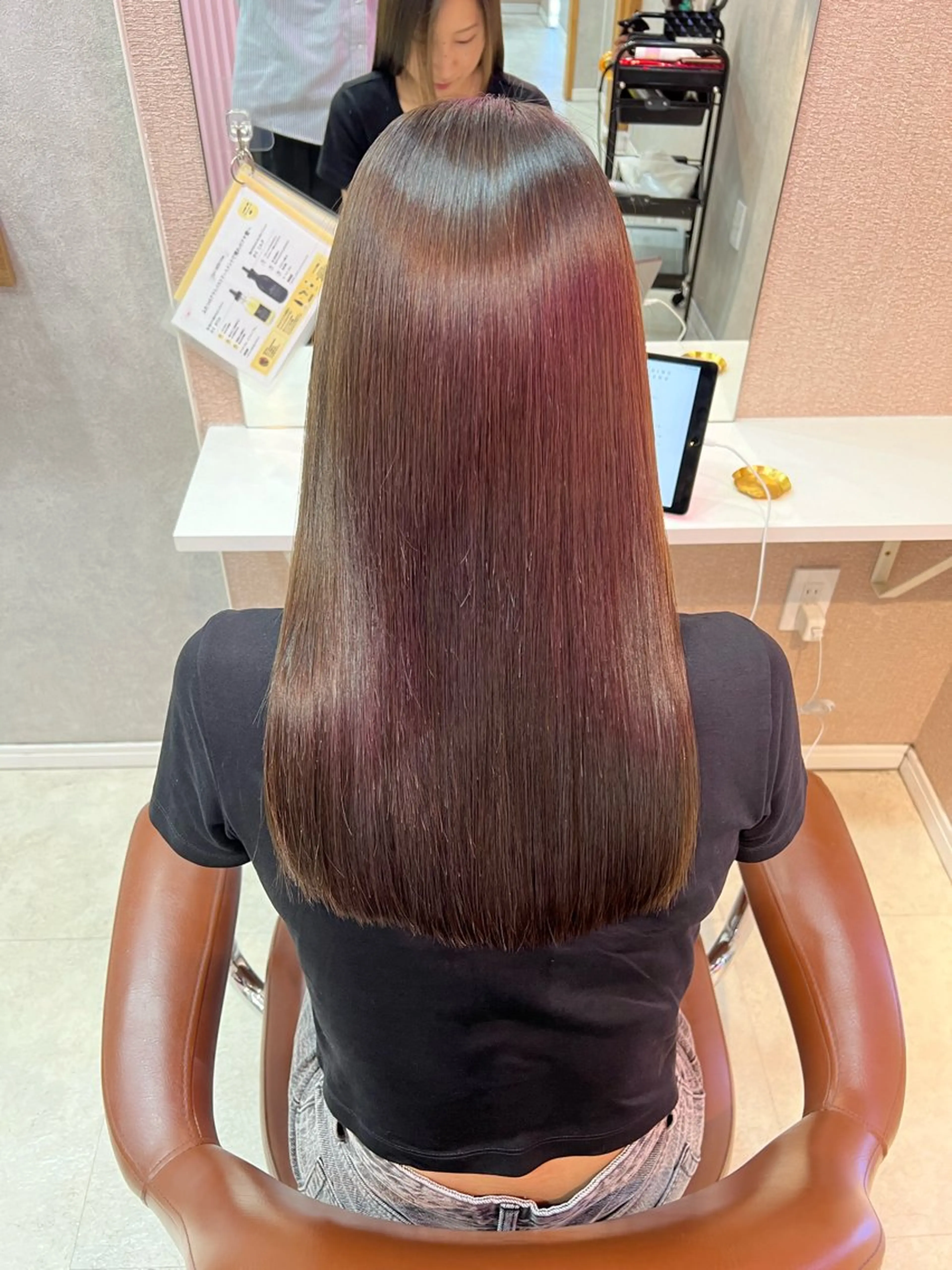 ロング 縮毛矯正 🐝Haney .haruka🐝のヘアスタイル