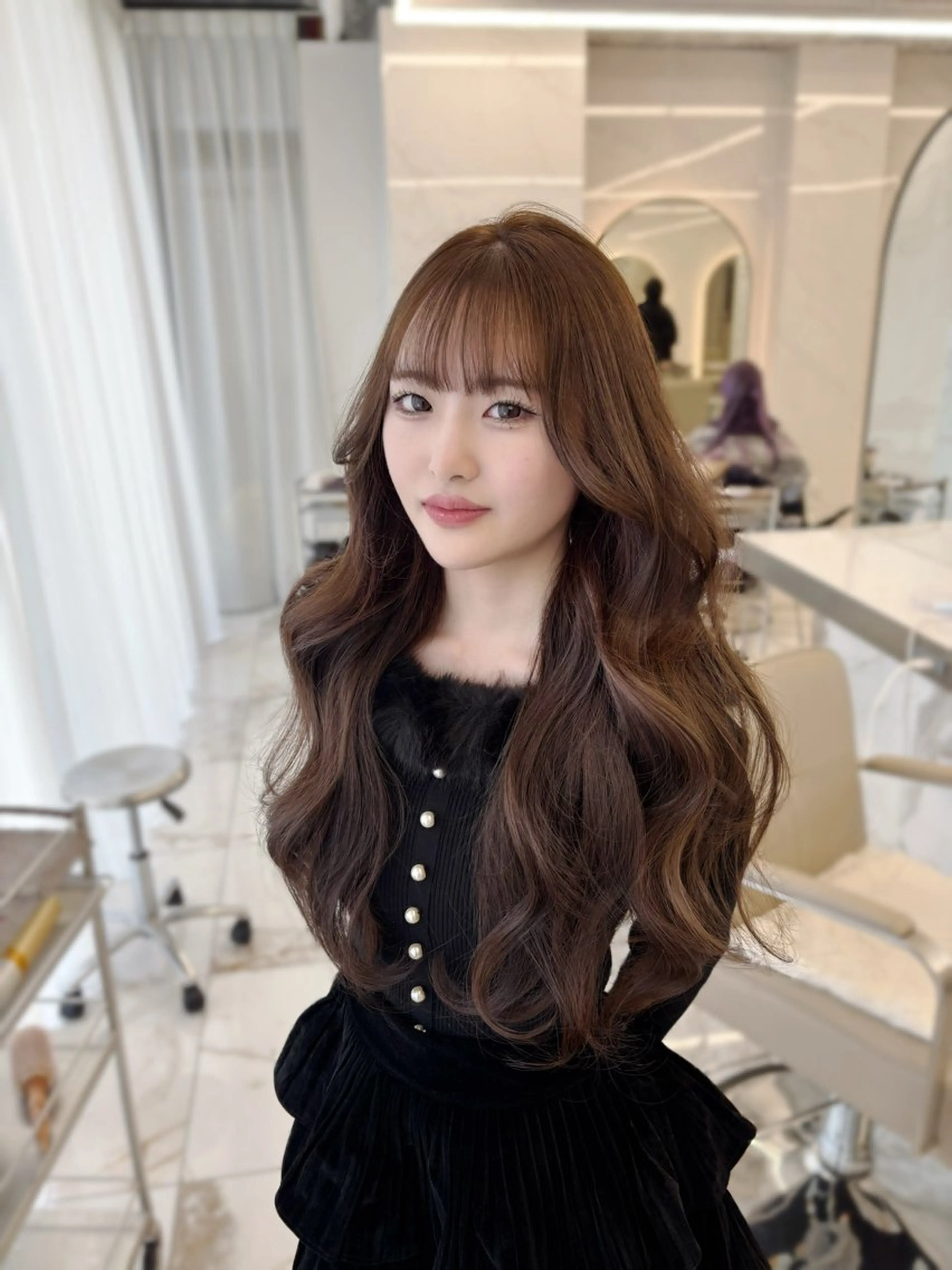 ロング カラー ベージュカラー レイヤーカット カット ヘアカラー トリートメント kiti所属・chii /ハイレイヤーのヘアスタイル