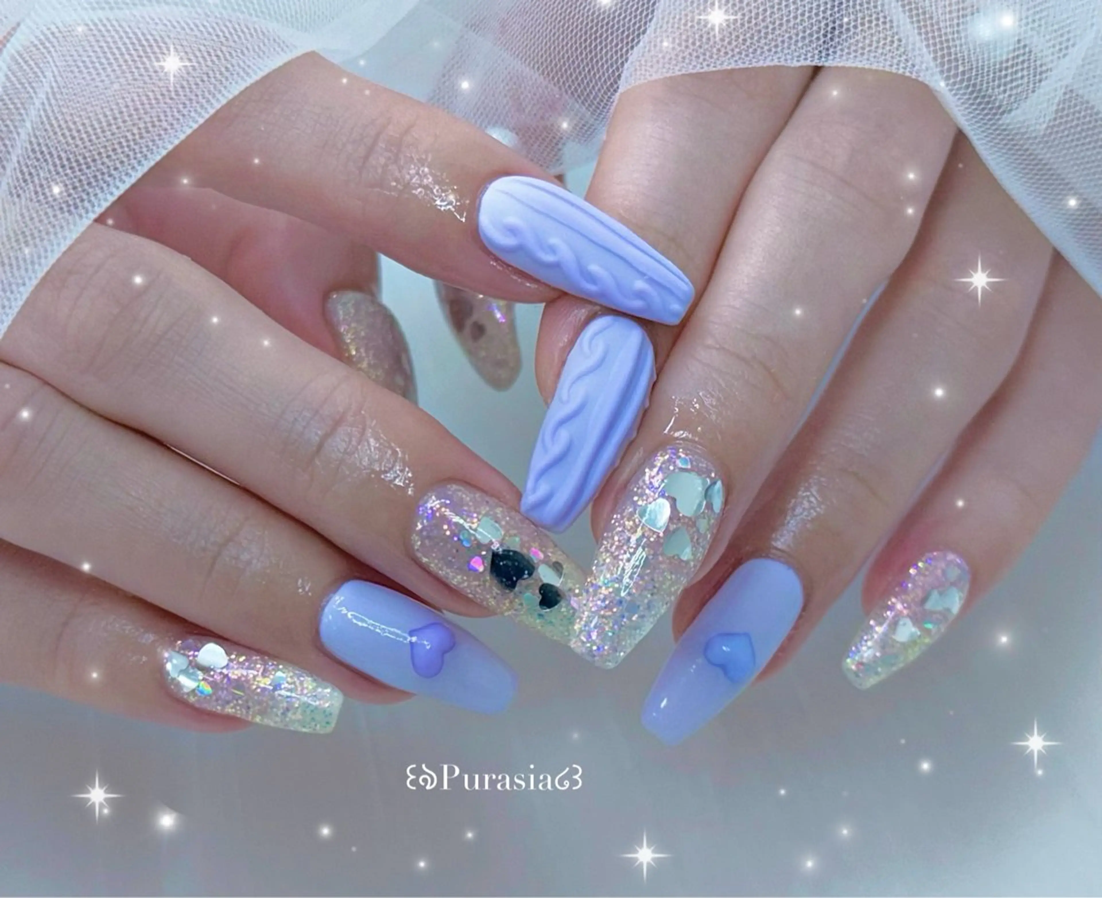 ネイル ハンドネイル Purasia高橋✧ マグ/ワンホン/地雷のネイルデザイン