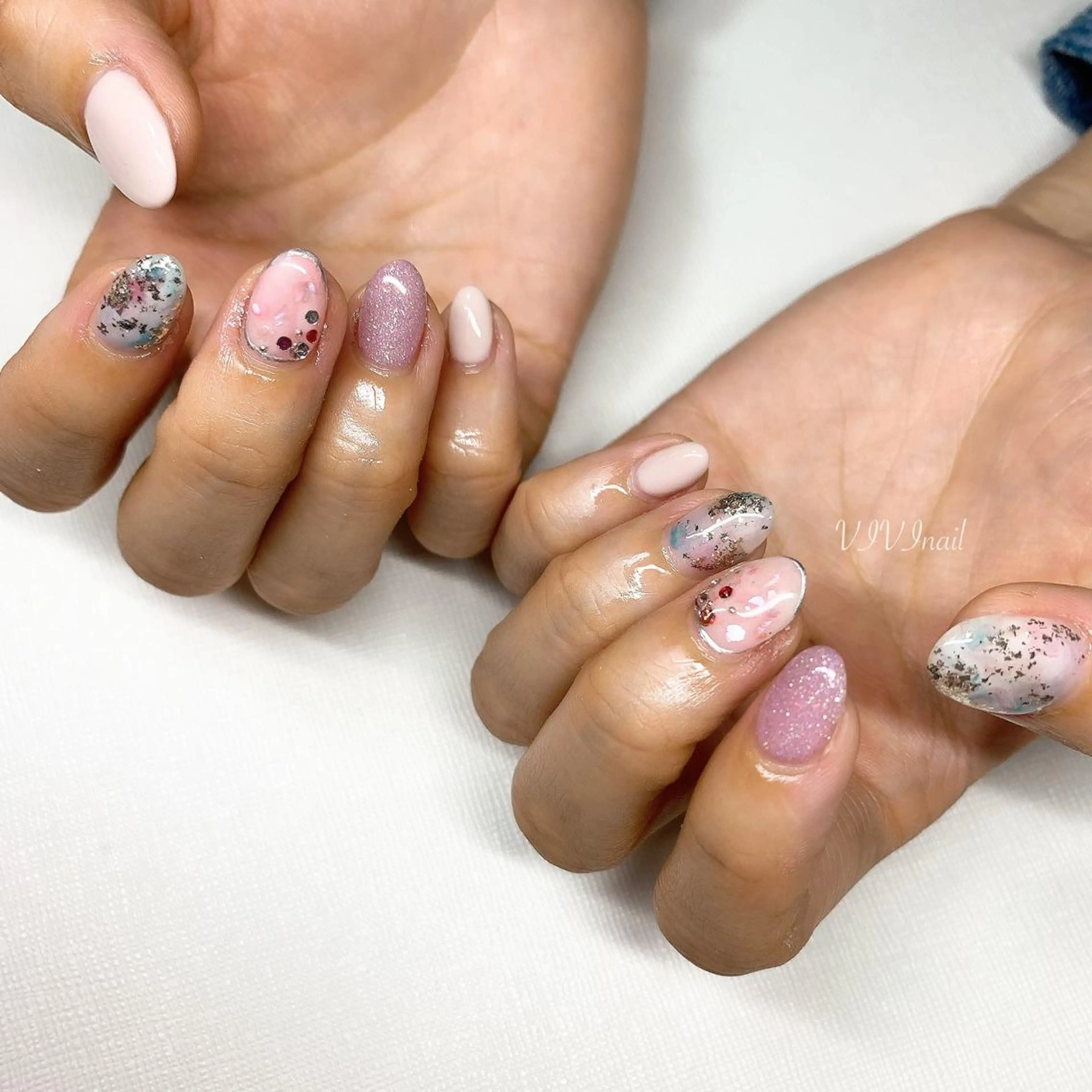 ネイル ショートネイル ハンドネイル vivi nailのネイルデザイン
