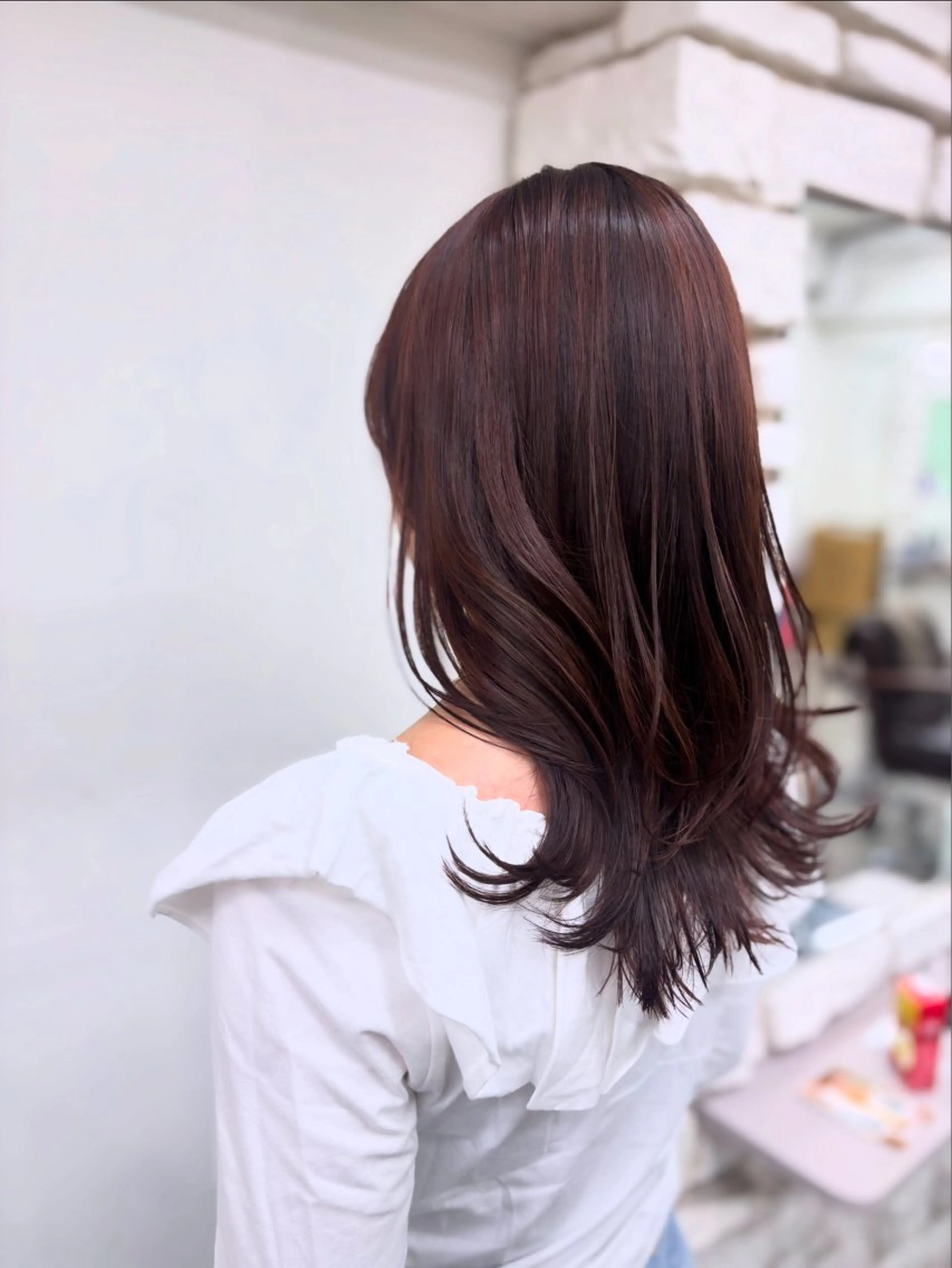 ミディアム カラー カット ヘアカラー トリートメント 似合わせ美髪ヘア✨ 天王寺．阿倍野🌈のヘアスタイル