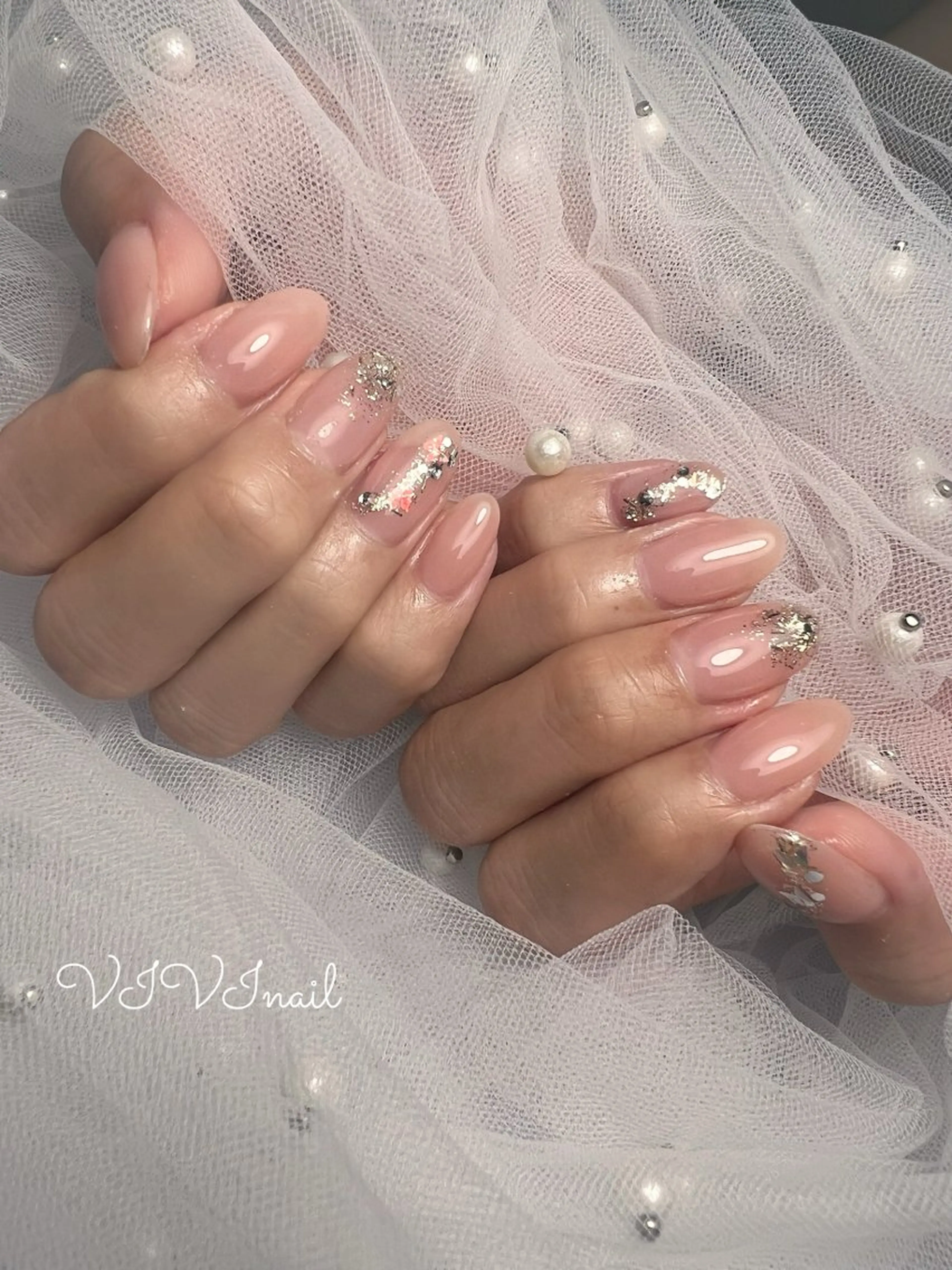 ネイル ピンク ハンドネイル vivi nailのネイルデザイン