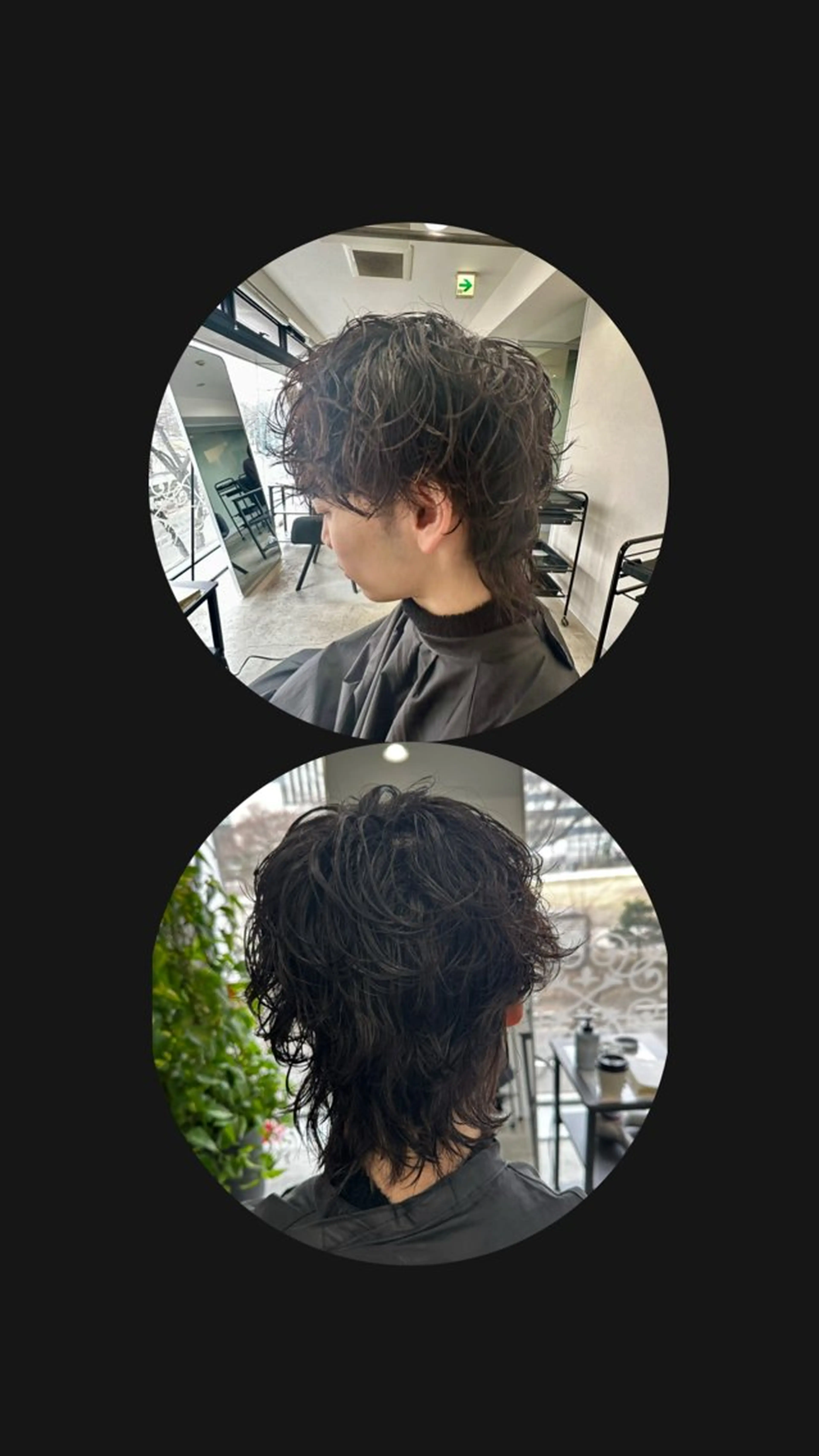 パーマ メンズ メンズパーマ メンズウルフカット ウルフカット カット パーマ メンズカット/シャド ウパーマ/URYUのヘアスタイル