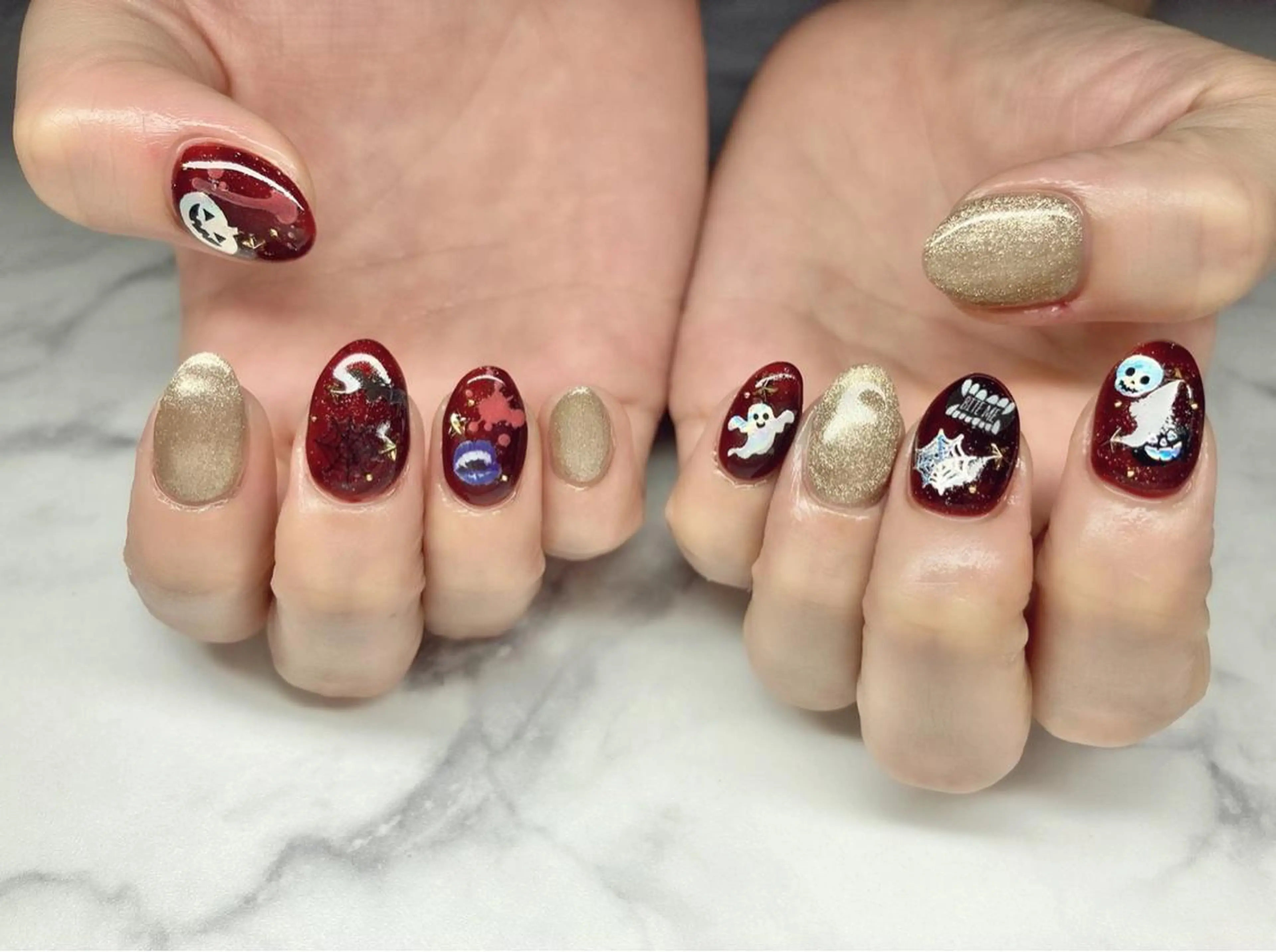 ネイル ジェルネイル ハロウィン パラジェル Nail&eye Belire 新宿のネイルデザイン