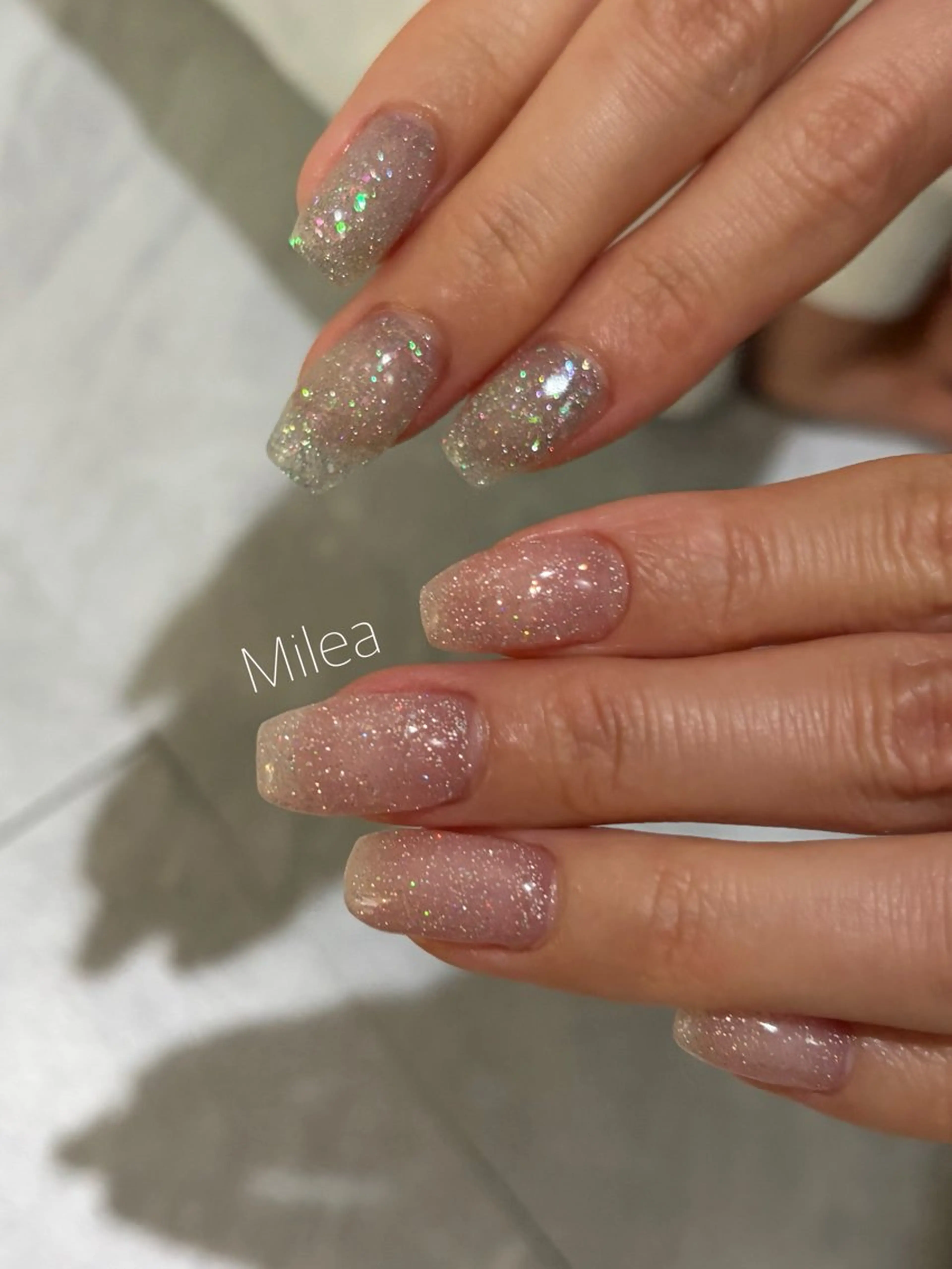 ネイル フットネイル Milea🩵 Sayaka🪩のネイルデザイン