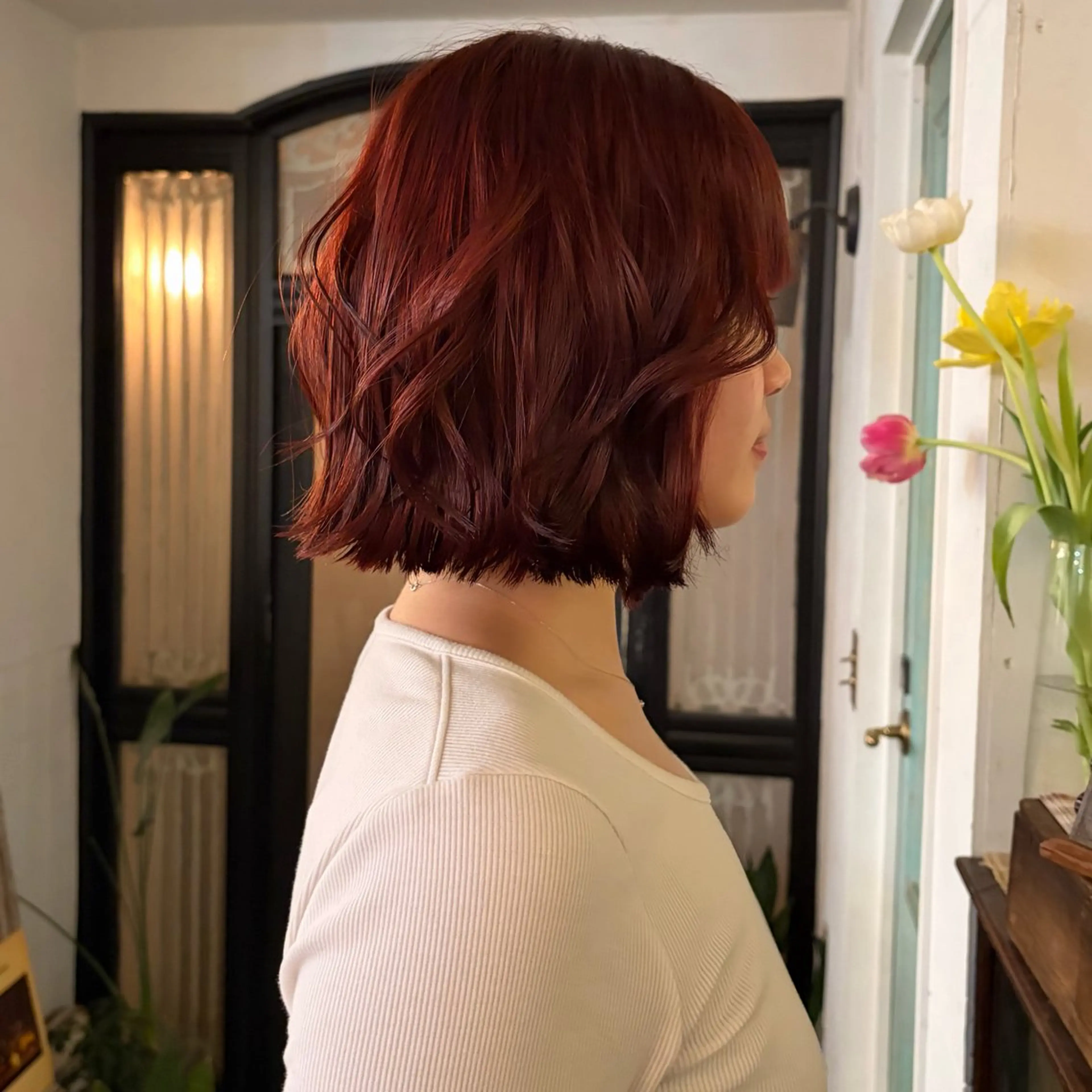 ミディアム ヘアカラー ミユウ/ 暖色/ベージュのヘアスタイル