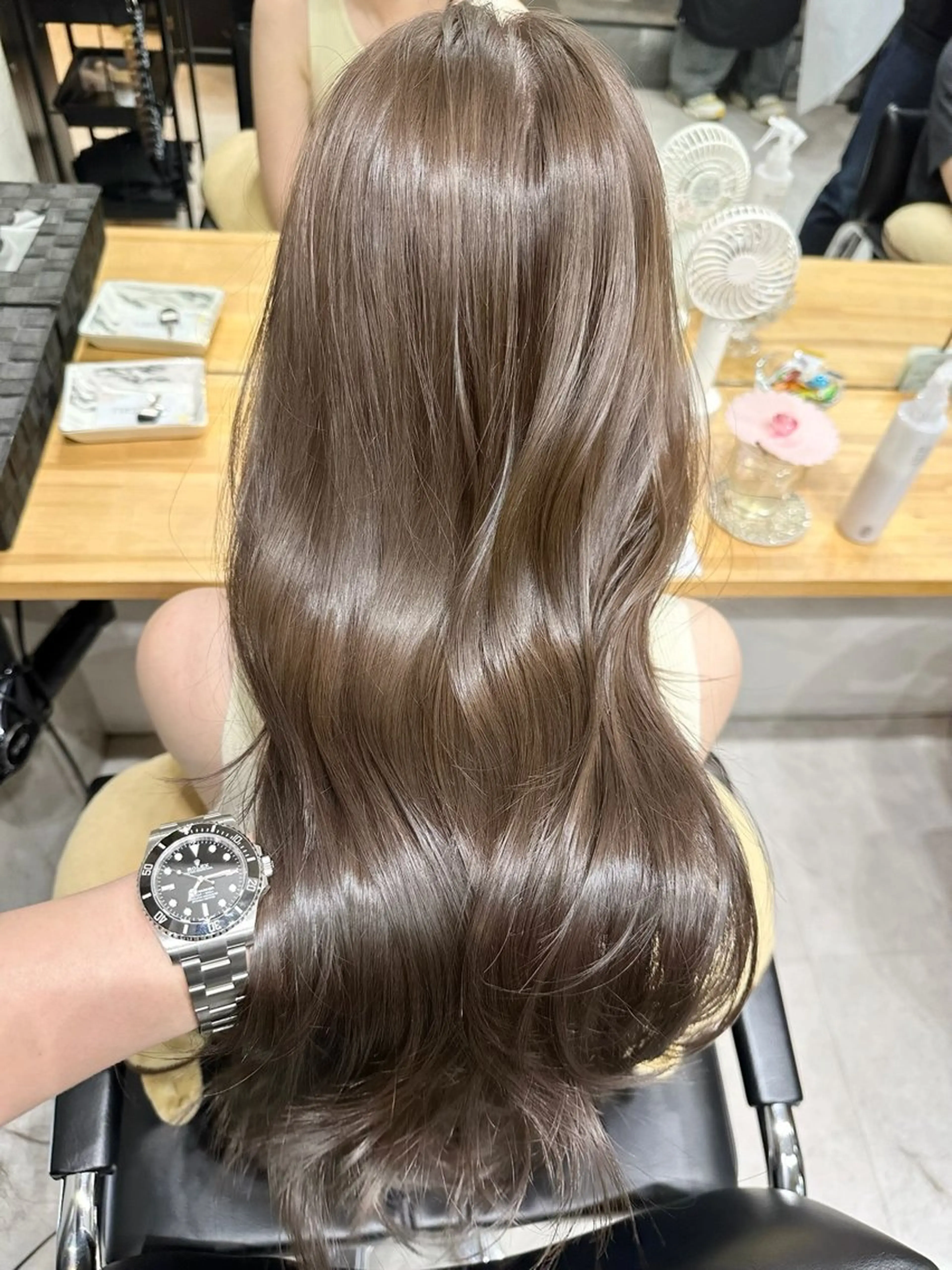 セミロング カット ヘアカラー トリートメント ✨透明感カラー/縮毛 恵比寿HAYATO✨のヘアスタイル