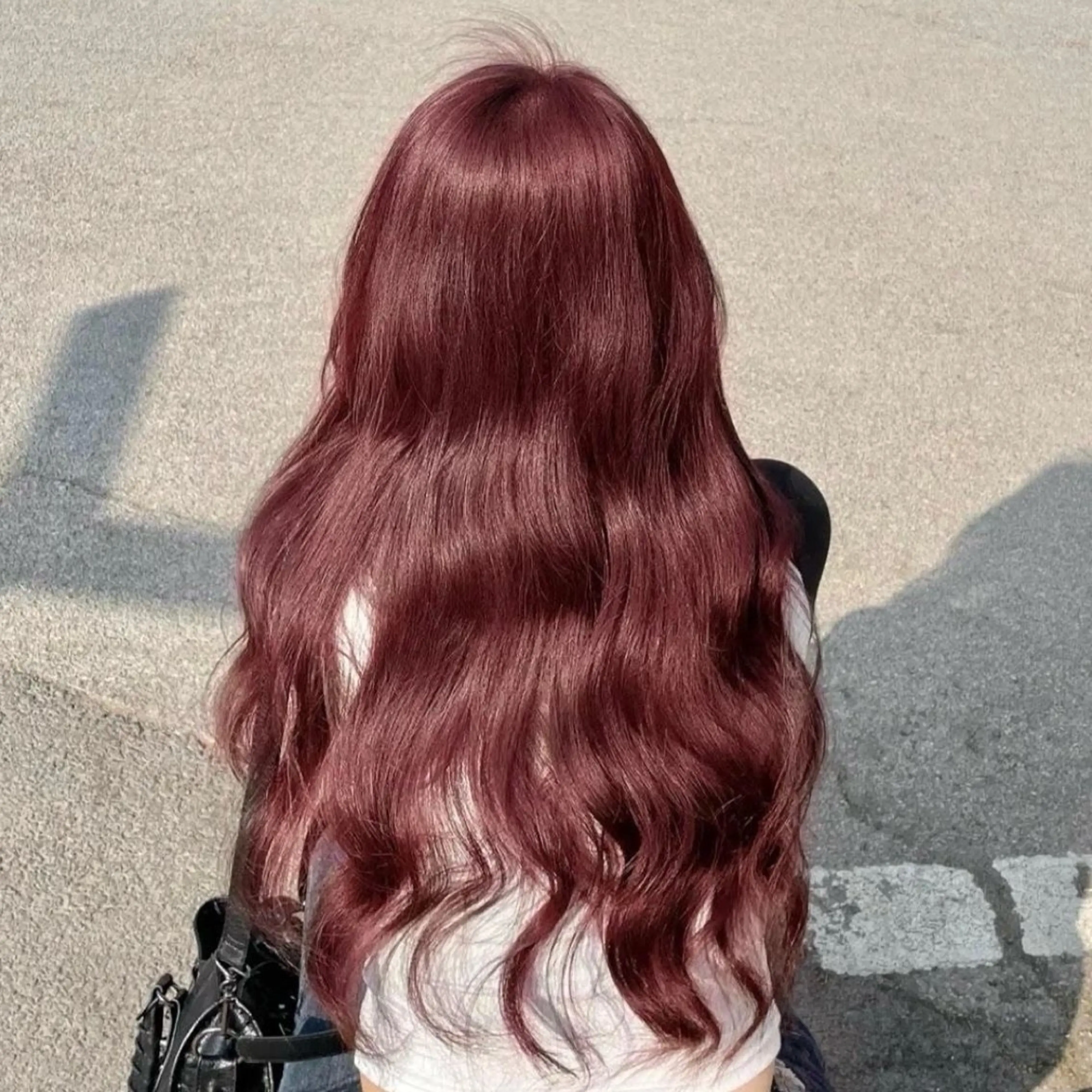 ロング カラー ヘアカラー トリートメント ヘッドスパ 艶モテ・韓国スタイル 🤍りんのヘアスタイル