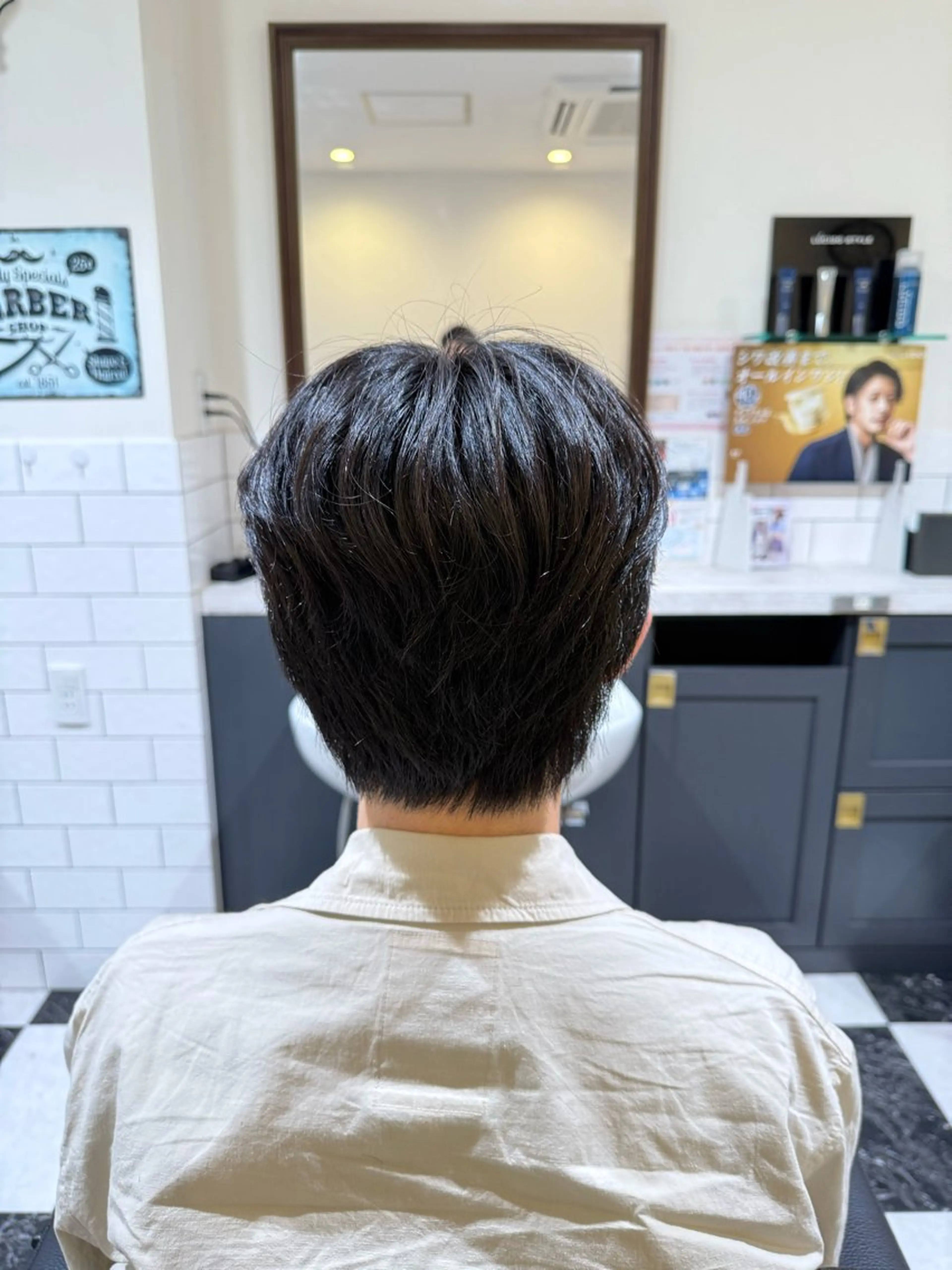 ミディアム メンズ 似合わせカットパーマ 長峯丈士のヘアスタイル