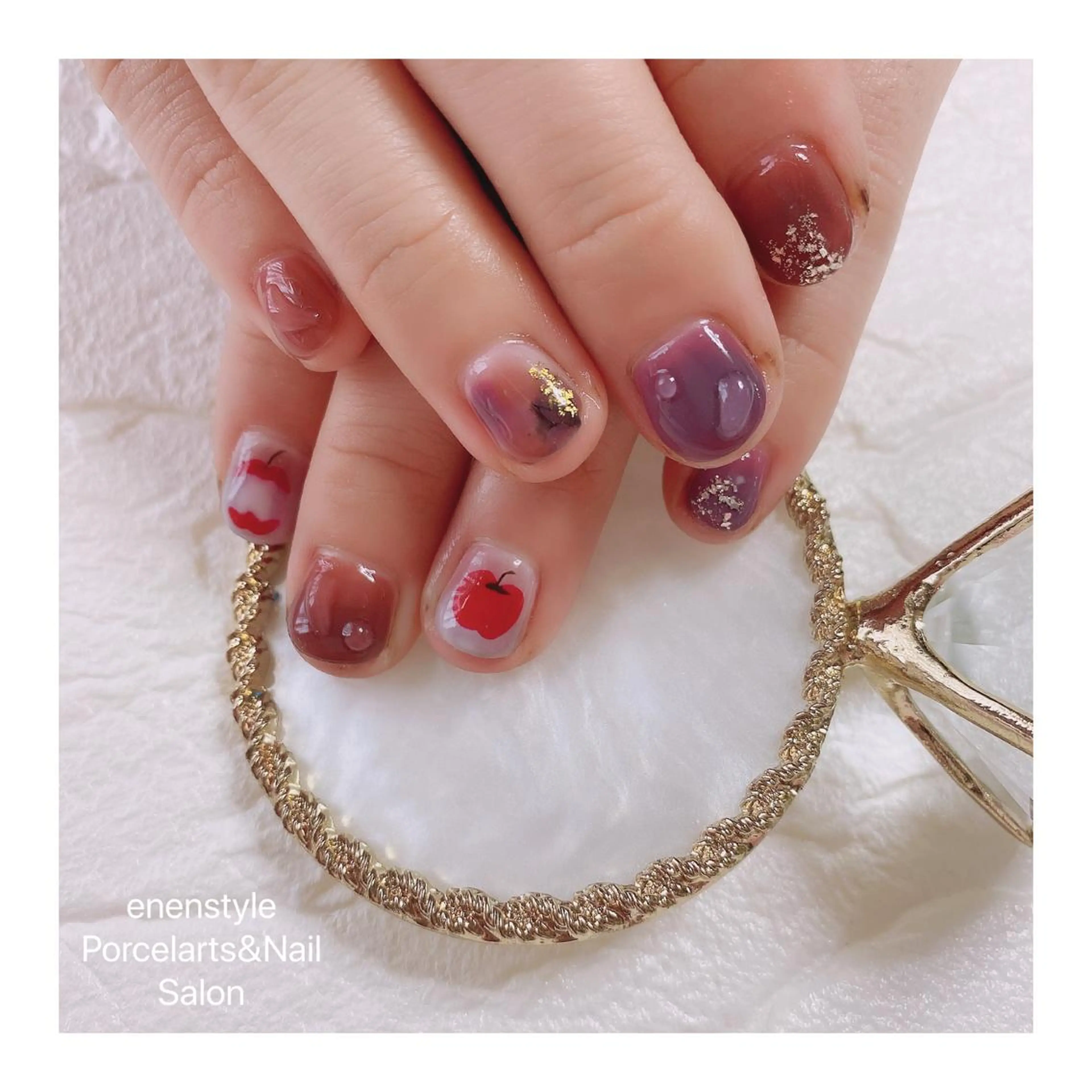 ショート ネイル ハンドネイル 👑enen style👑のネイルデザイン