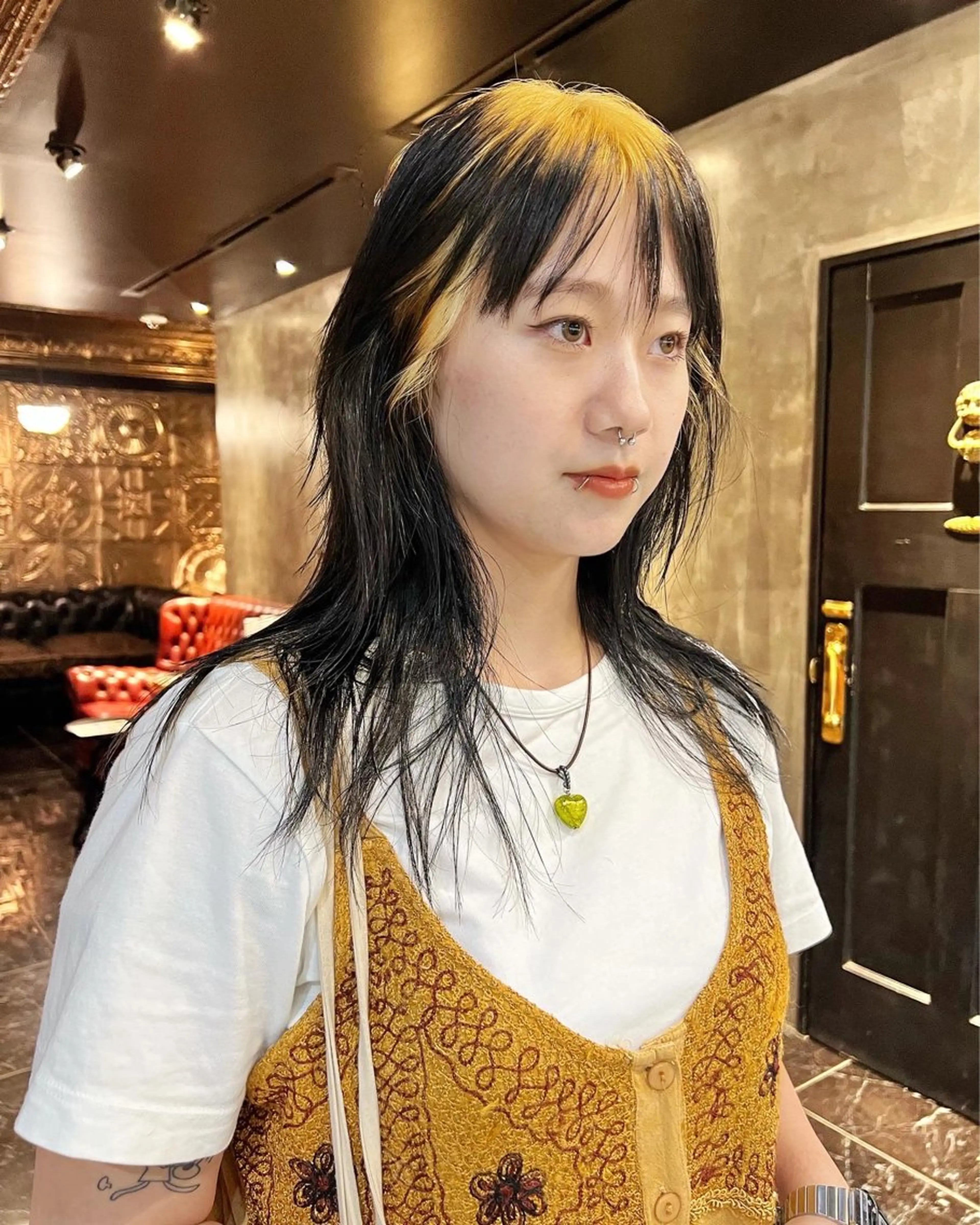 ロング カラー カット ヘアカラー haco＋所属・圧倒的デザイン力 店長🎨RENAのヘアスタイル