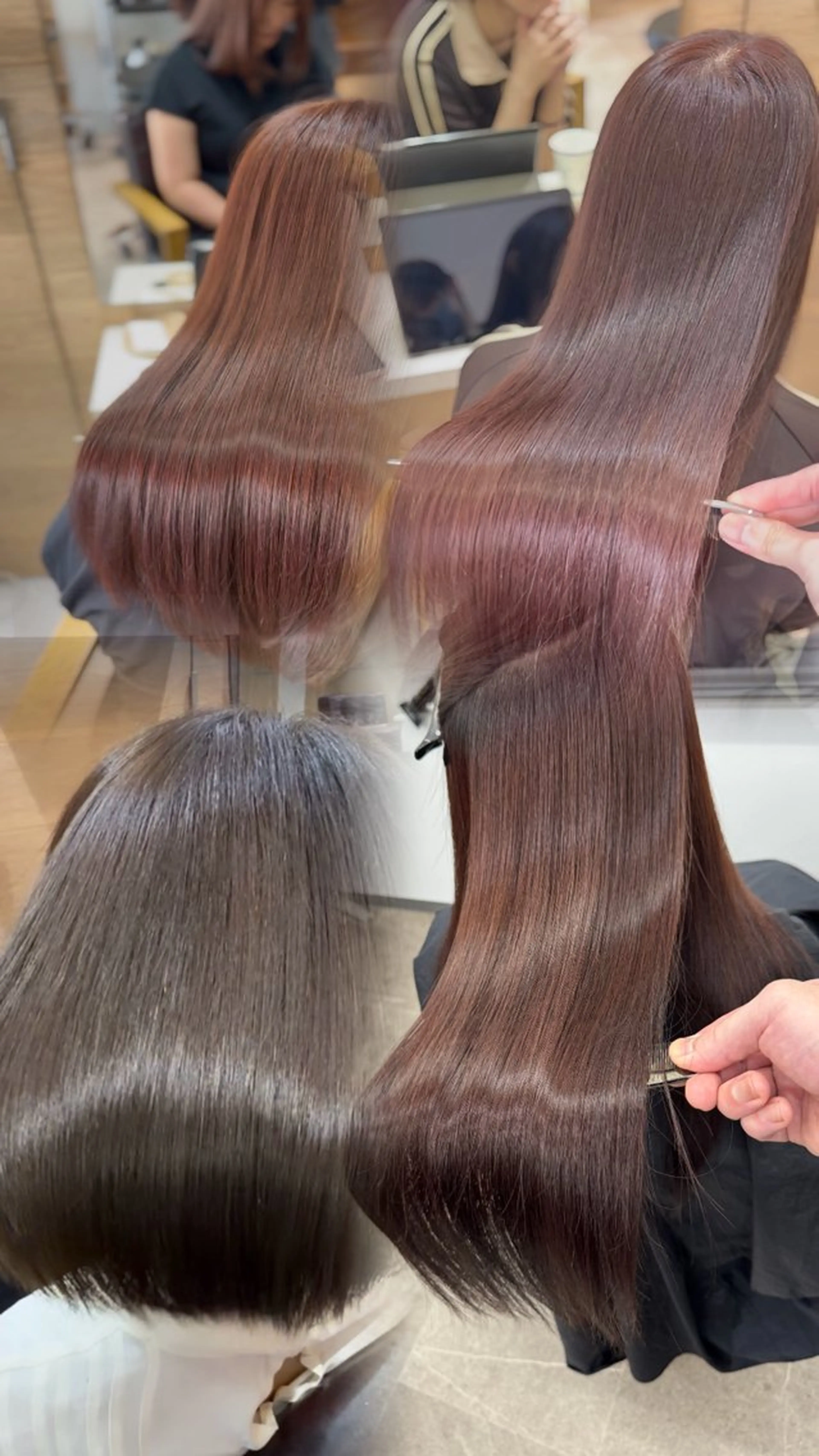 人気上昇中のオイルカラーiNOAカラー&ケラチントリートメントの写真