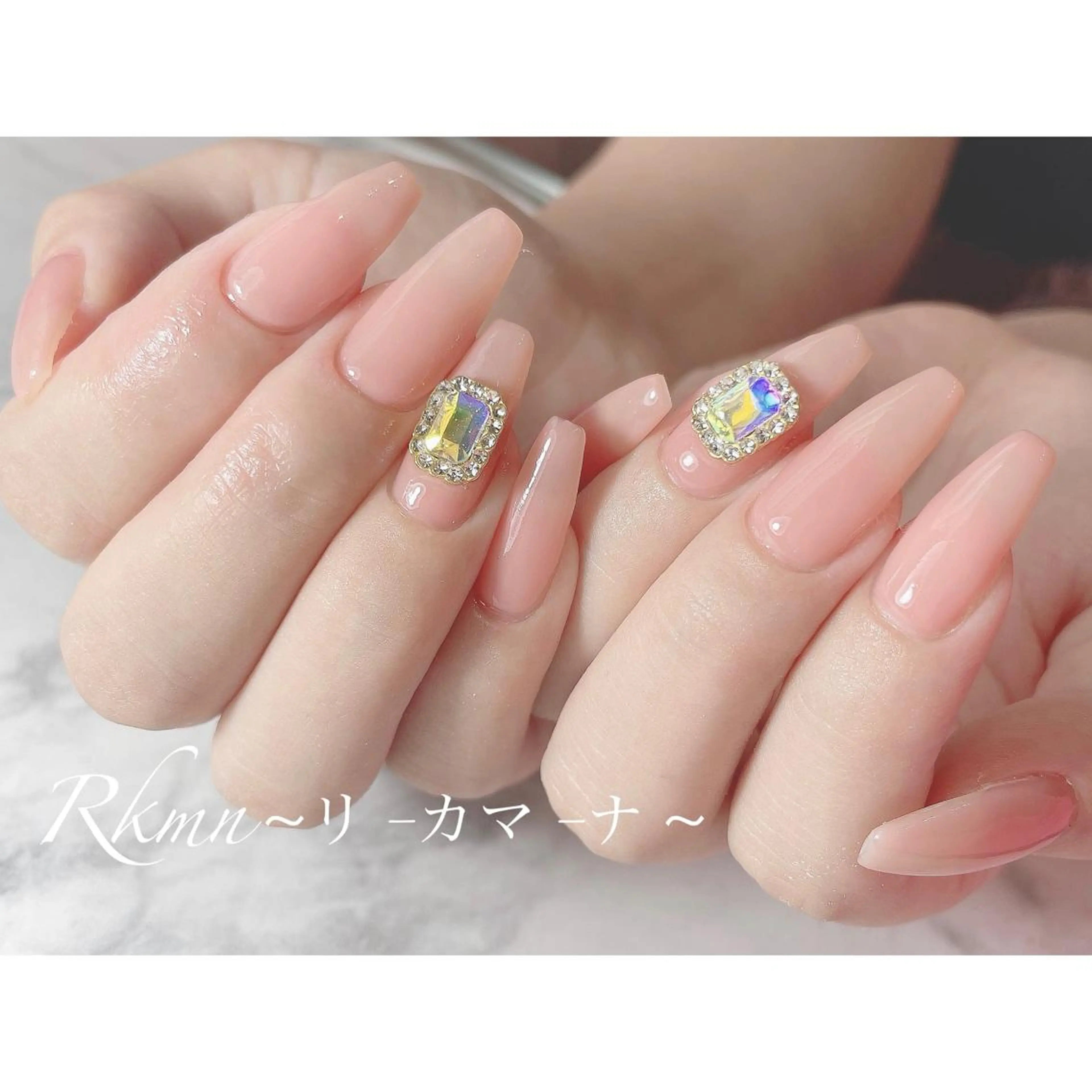 ネイル アートネイル シンプルネイル 春ネイル ハンドネイル フットネイル ハンドケア Rkmn ~リ-カマ-ナ~のネイルデザイン