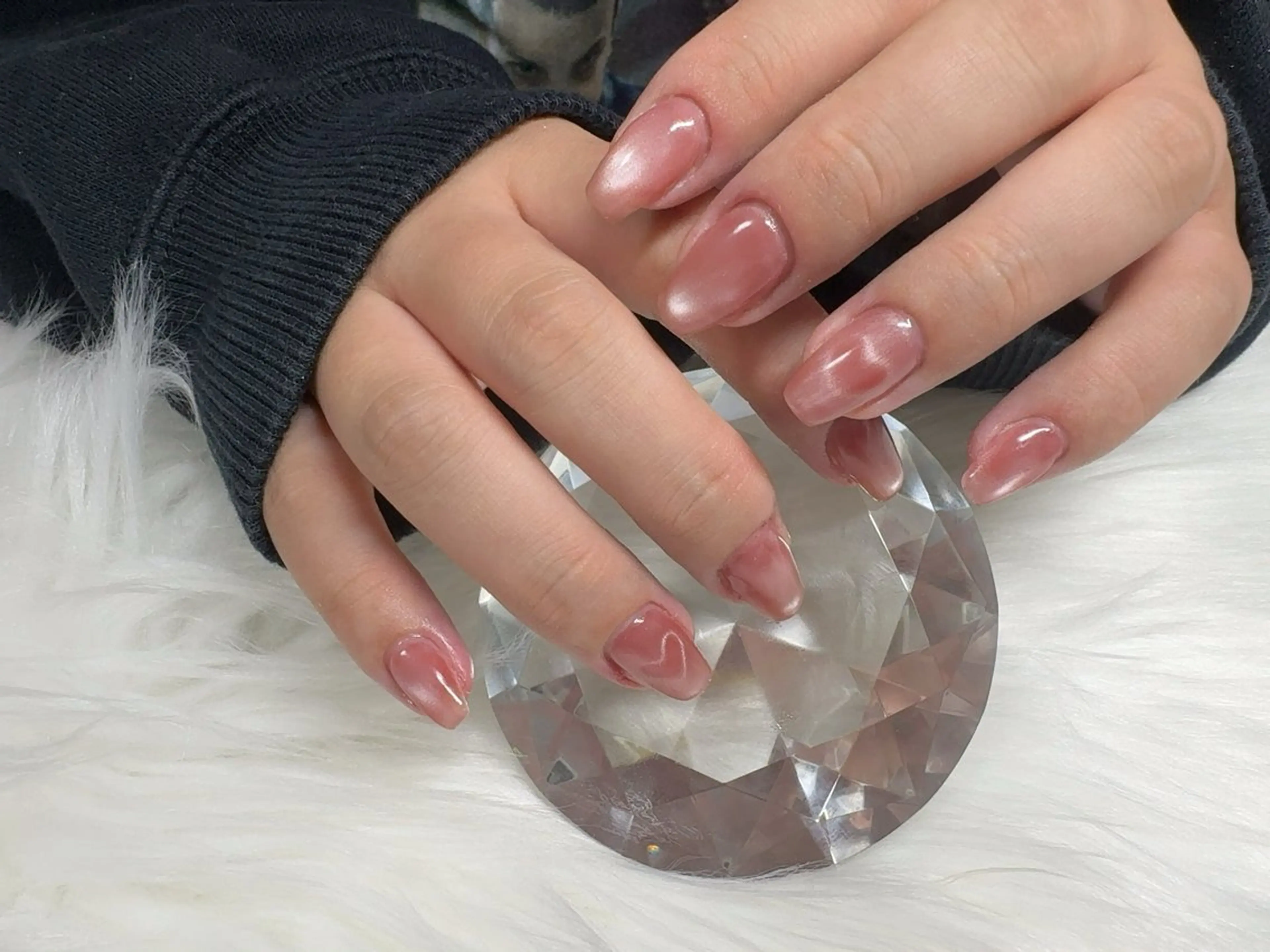 ネイル ハート マグネットネイル マグネットワンカラー ワンカラーネイル ハッピーネイル所属・ハッピーネイル 蘭のネイルデザイン