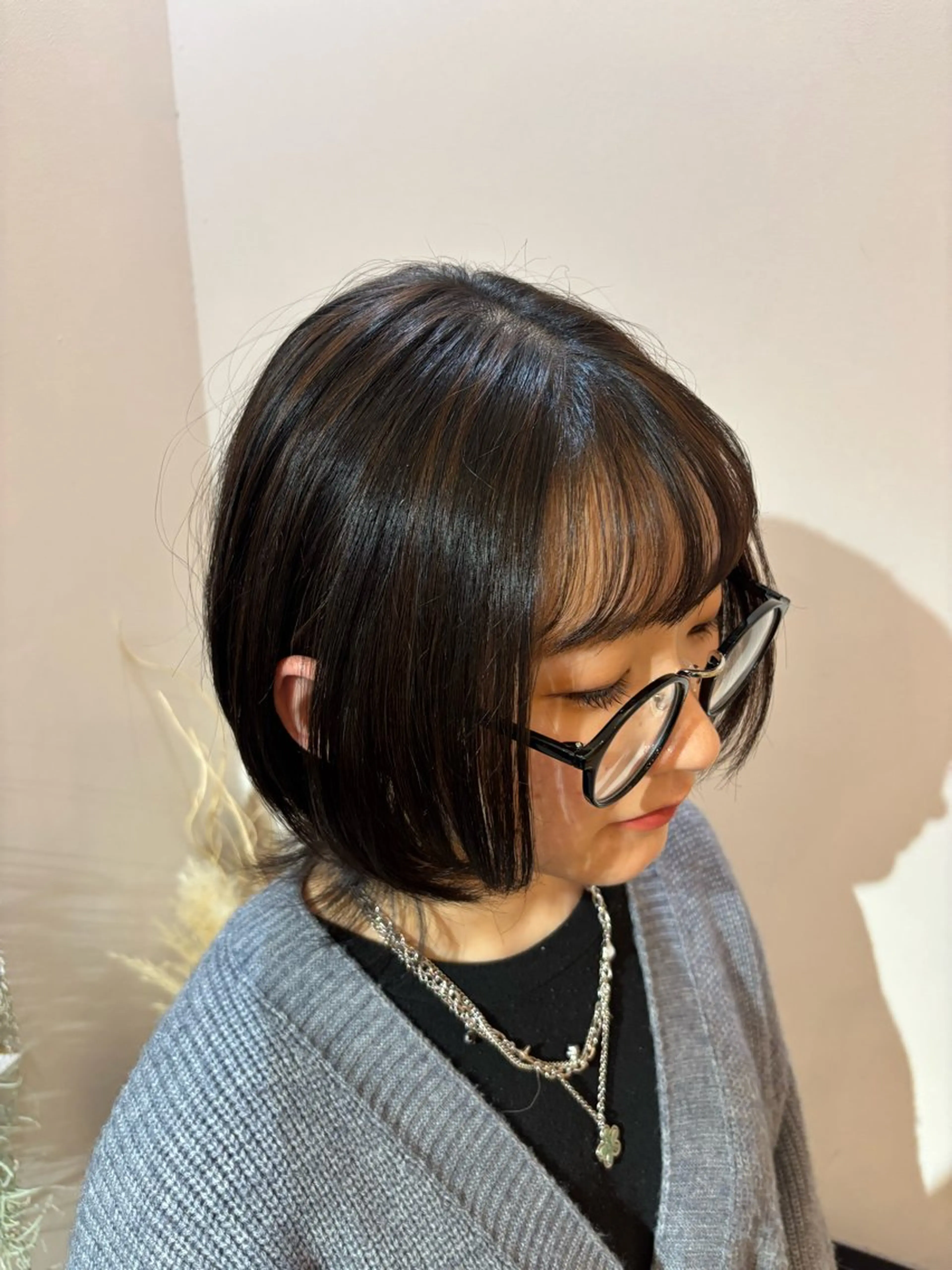 ショート カラー ハイライトカラー ハイライト ヘアカラー 咲月/似合わせカット /ボブ/ショートのヘアスタイル