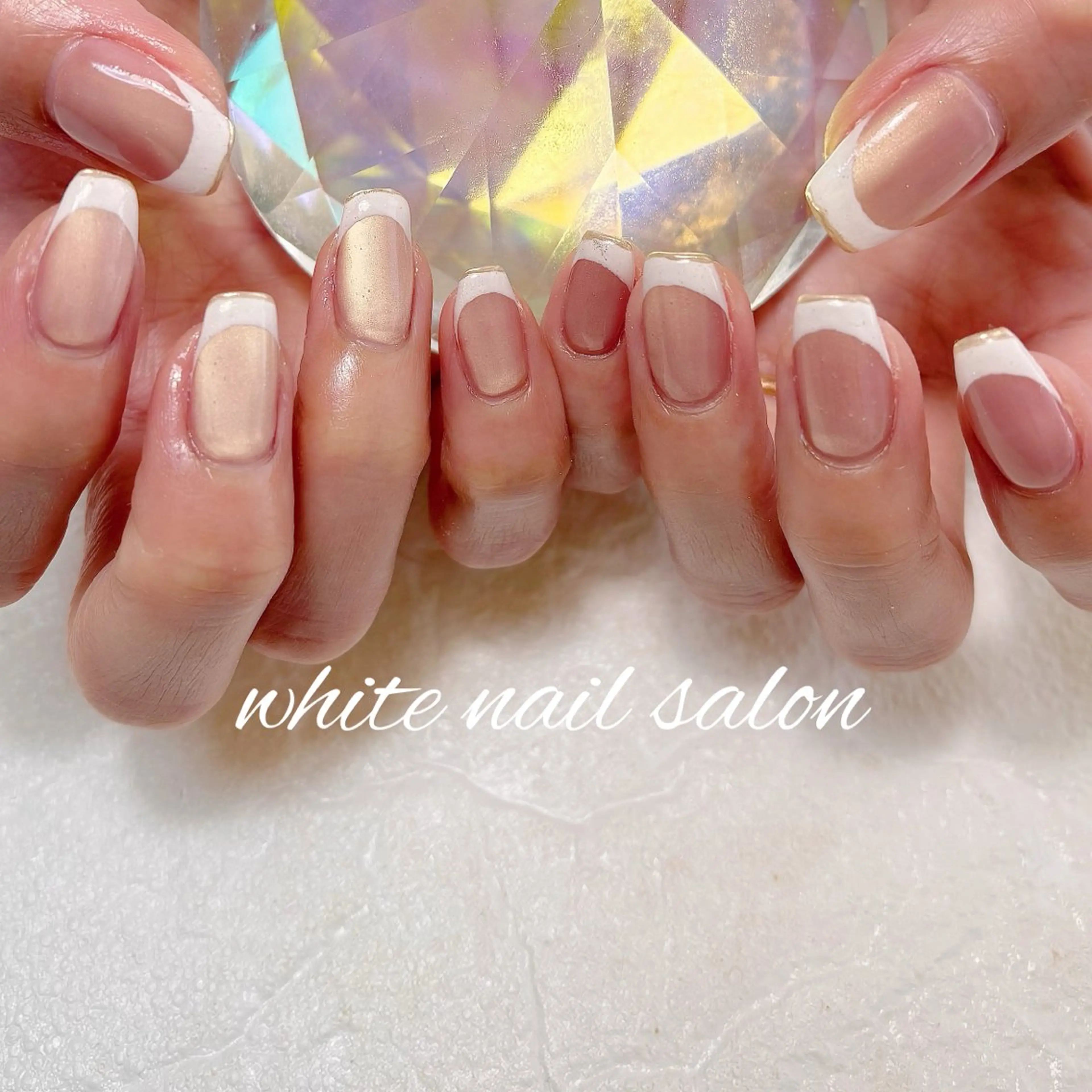 ネイル フットネイル ラメ(グリッター) 持ち込み ハンドネイル white nail salonのネイルデザイン