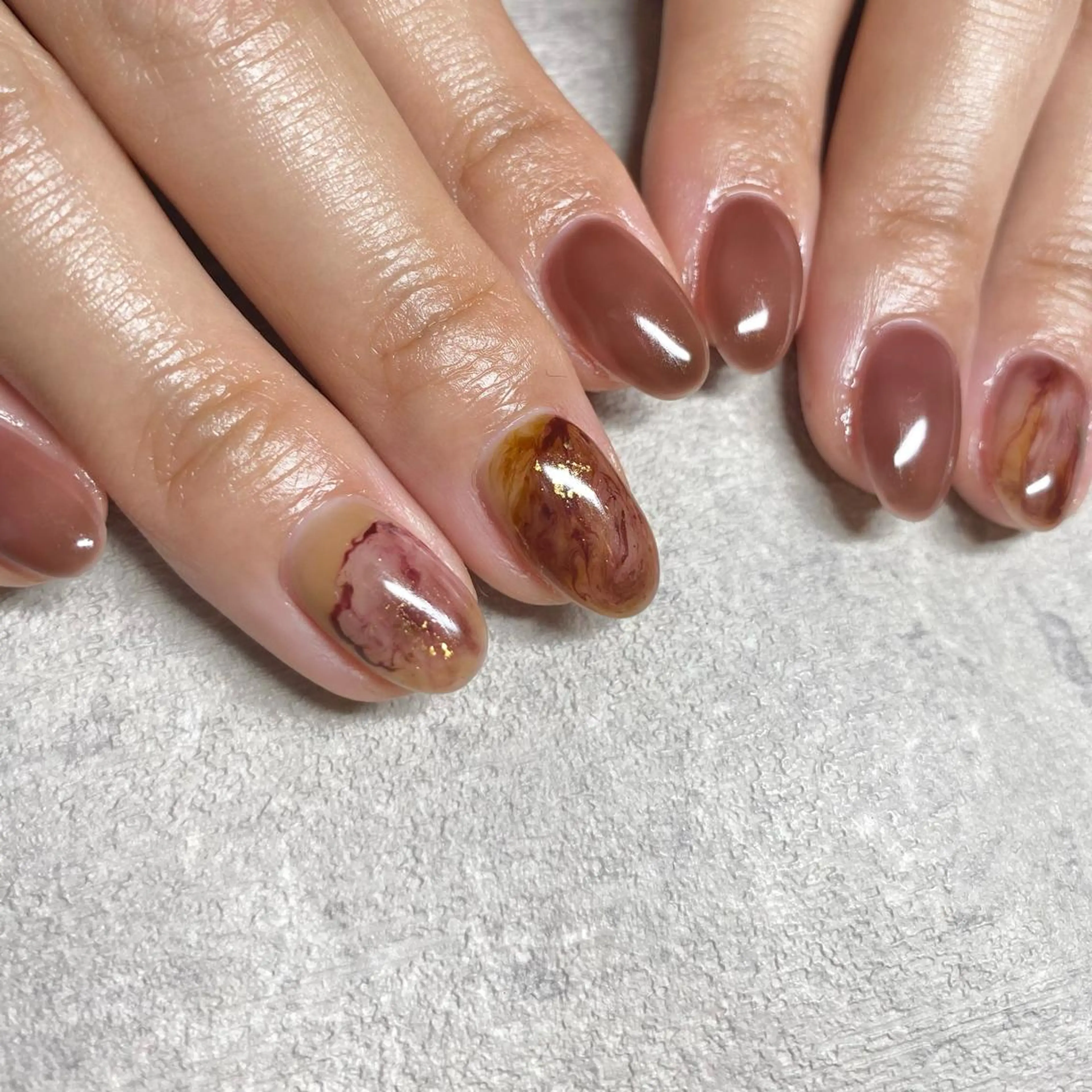 ネイル アートネイル ニュアンスネイル 冬ネイル ハンドネイル 山田 貴子のネイルデザイン