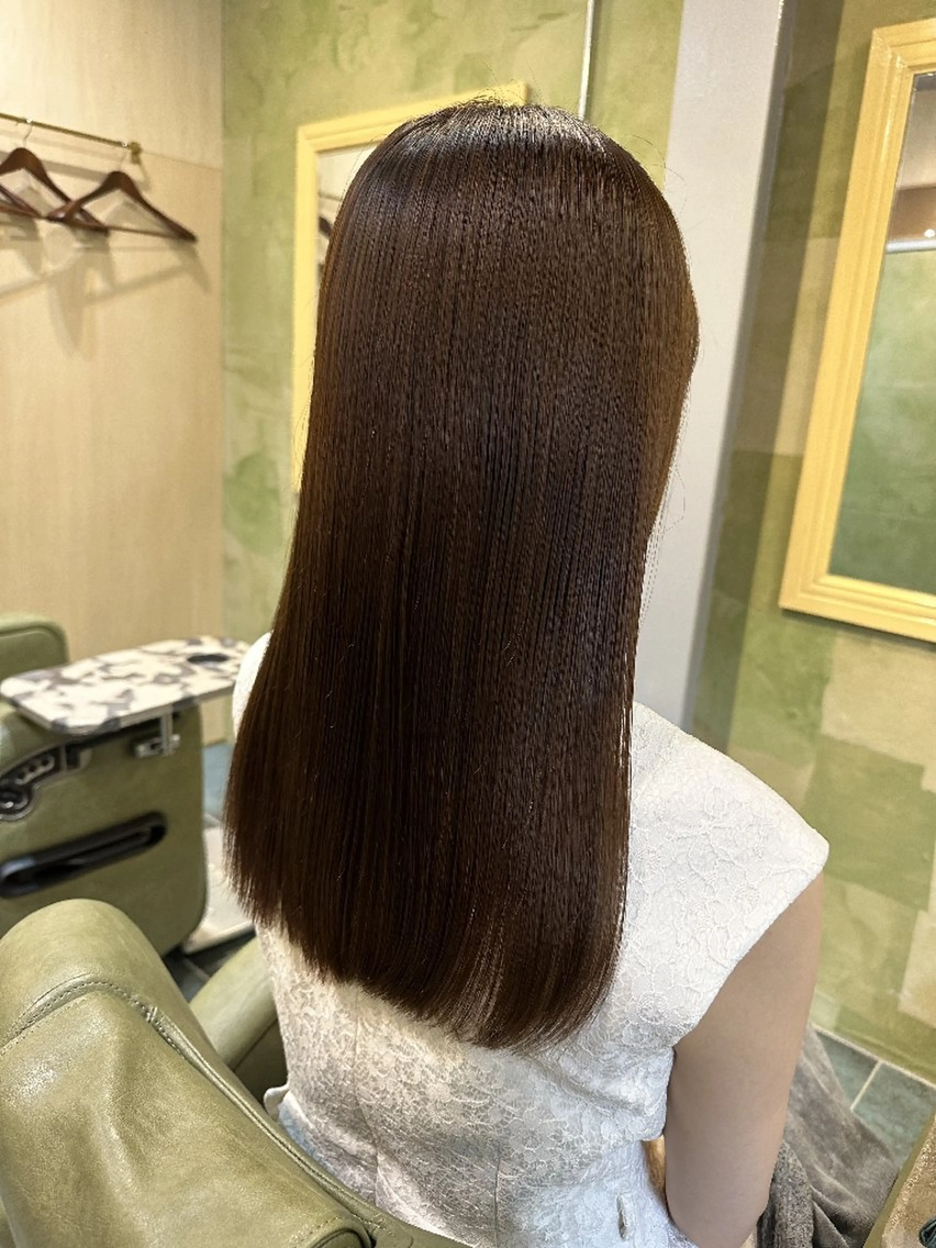 ロング 酸性ストレート カット 縮毛矯正 川端 智治のヘアスタイル