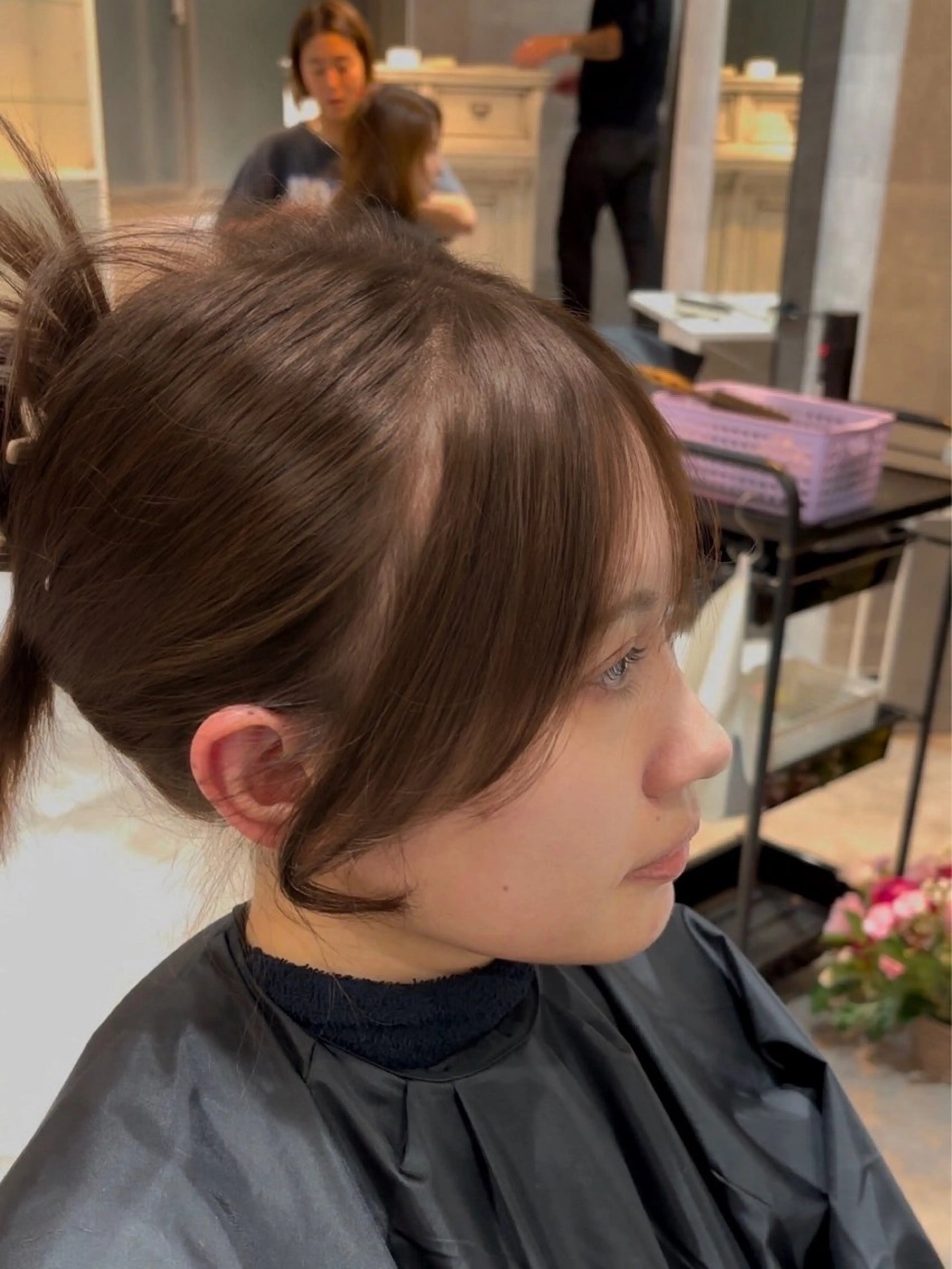 ミディアム 新宿/韓国レイヤー/ 顔まわり/メンズヘアのヘアスタイル