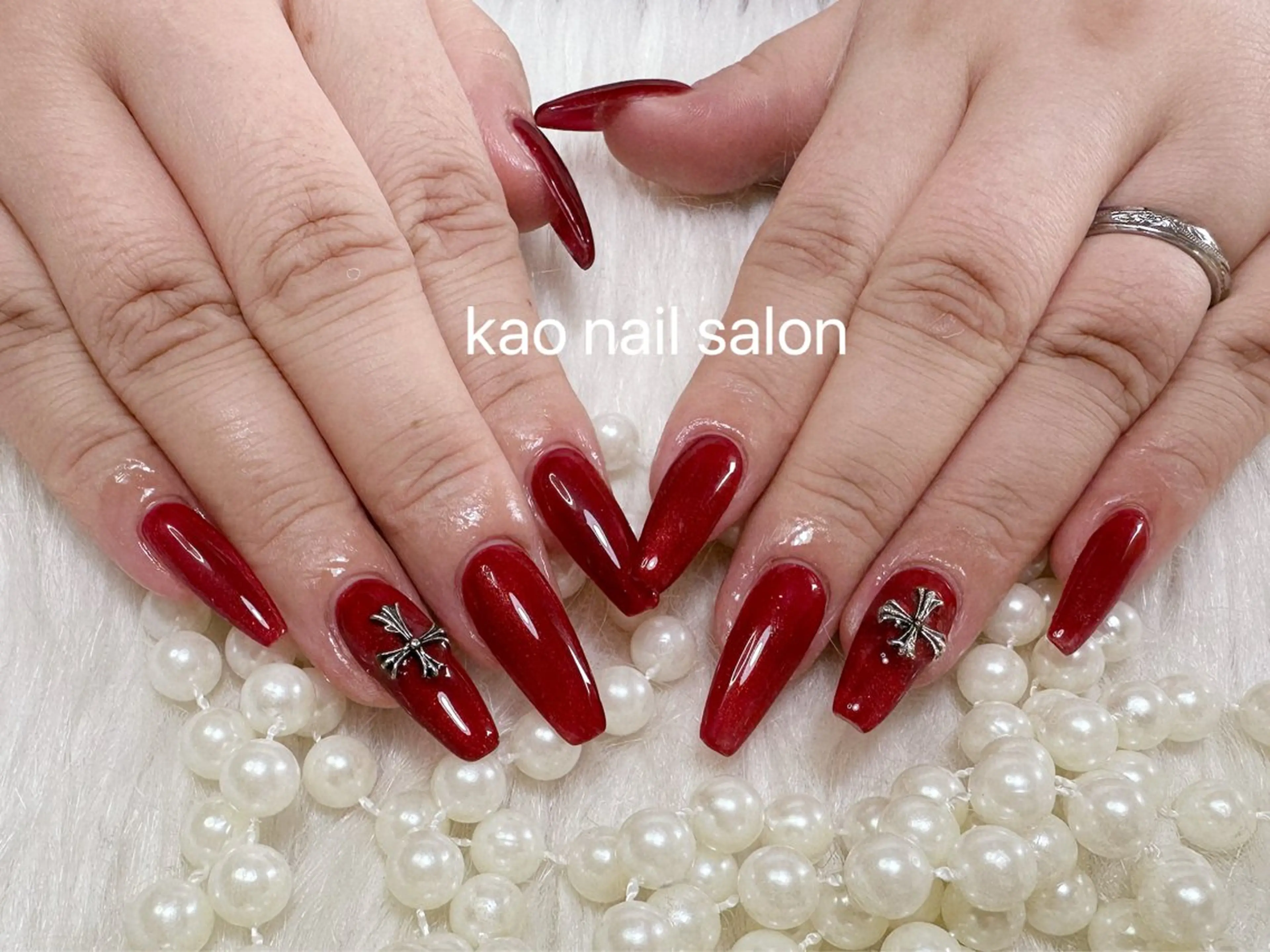 ネイル ハンドネイル kao nail マグネット/長さだしのネイルデザイン