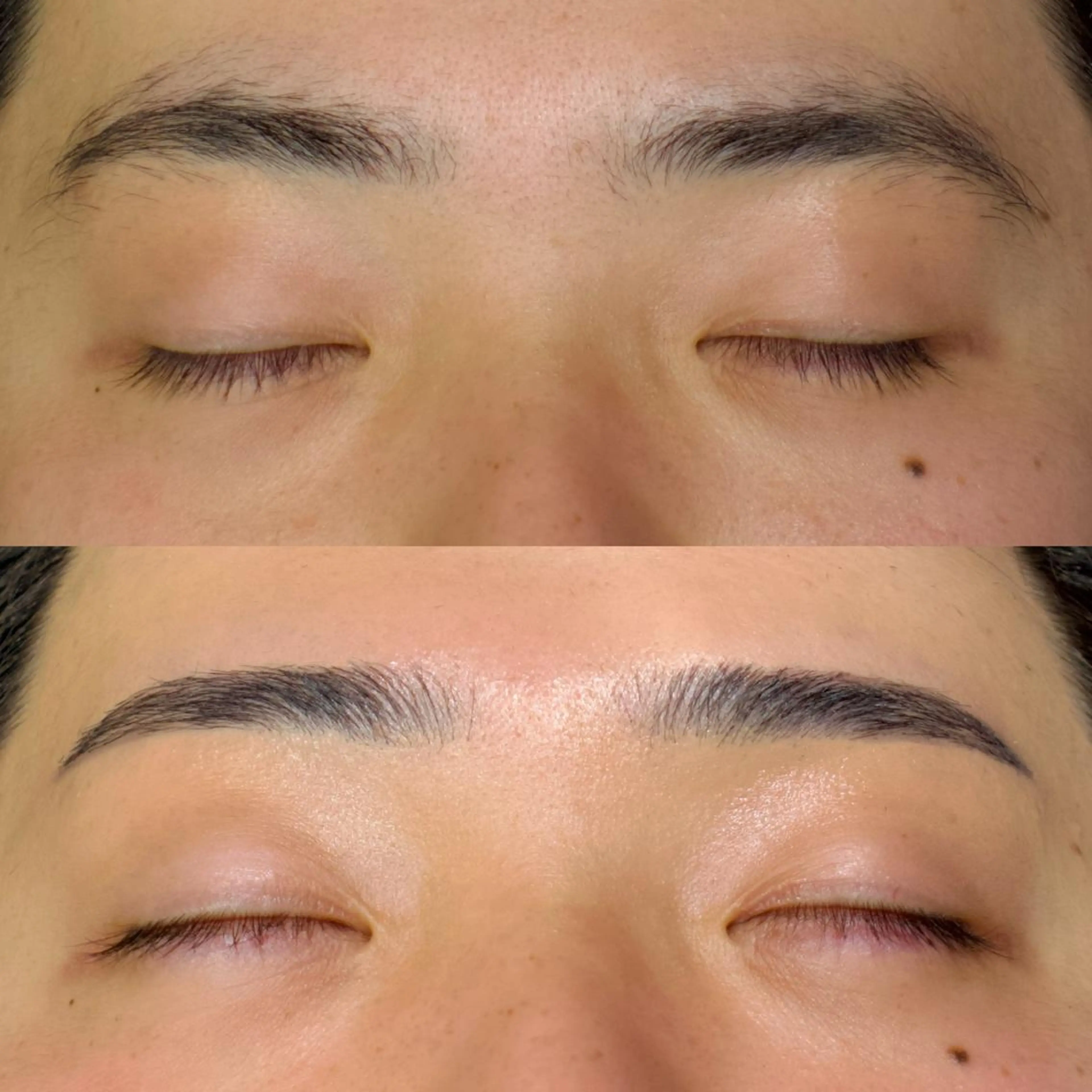 ショート メンズ アイブロウ センターパート フェードカット メンズパーマ スキンフェード メンズアイブロウ ワックス脱毛 眉カット その他(アイブロウ) メンズ眉毛ワックス 青山英憲のヘアスタイル