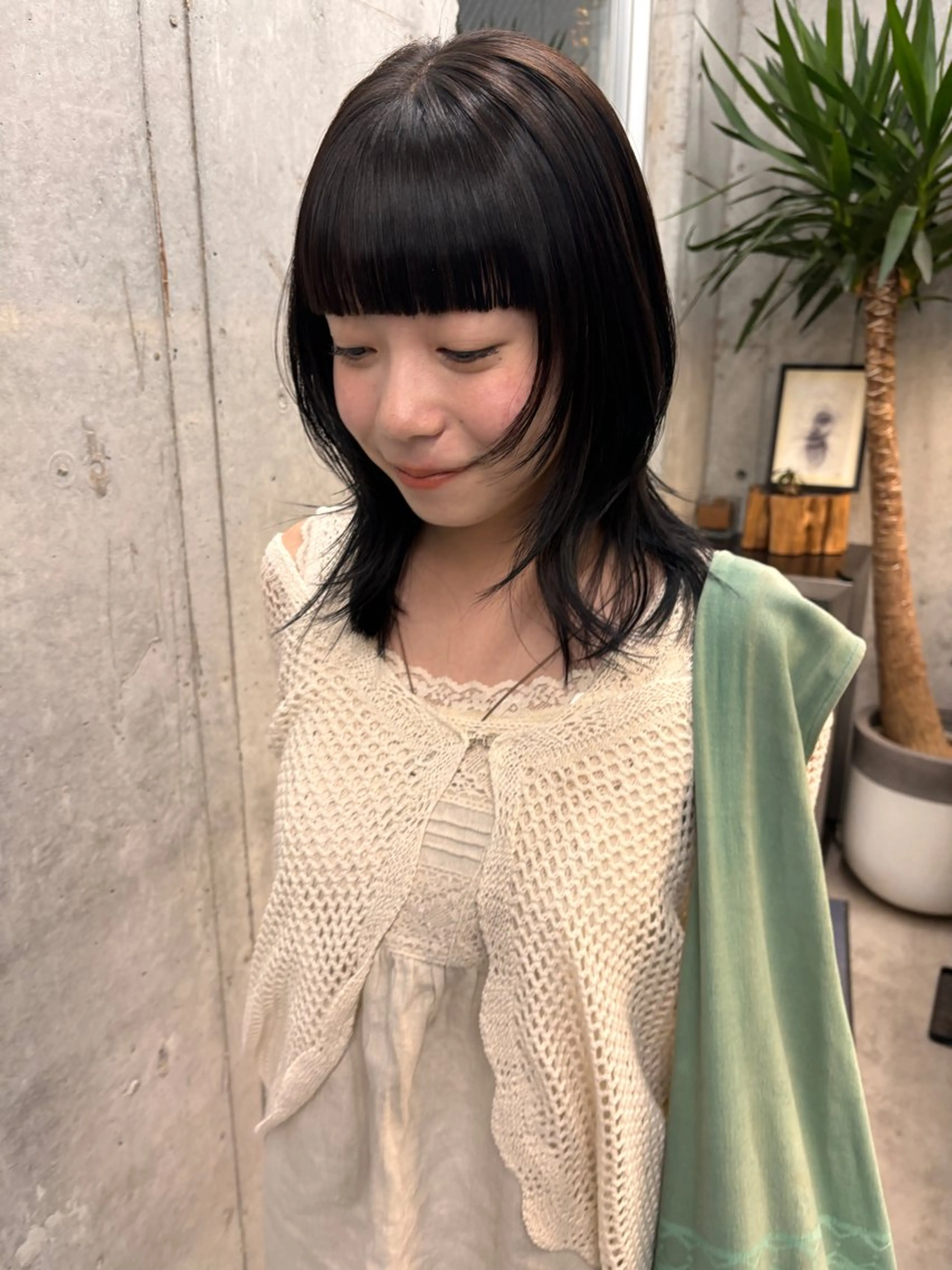 セミロング カラー レイヤーカット 小顔カット カット ヘアカラー yuuna/ ハッシュカット🎀のヘアスタイル