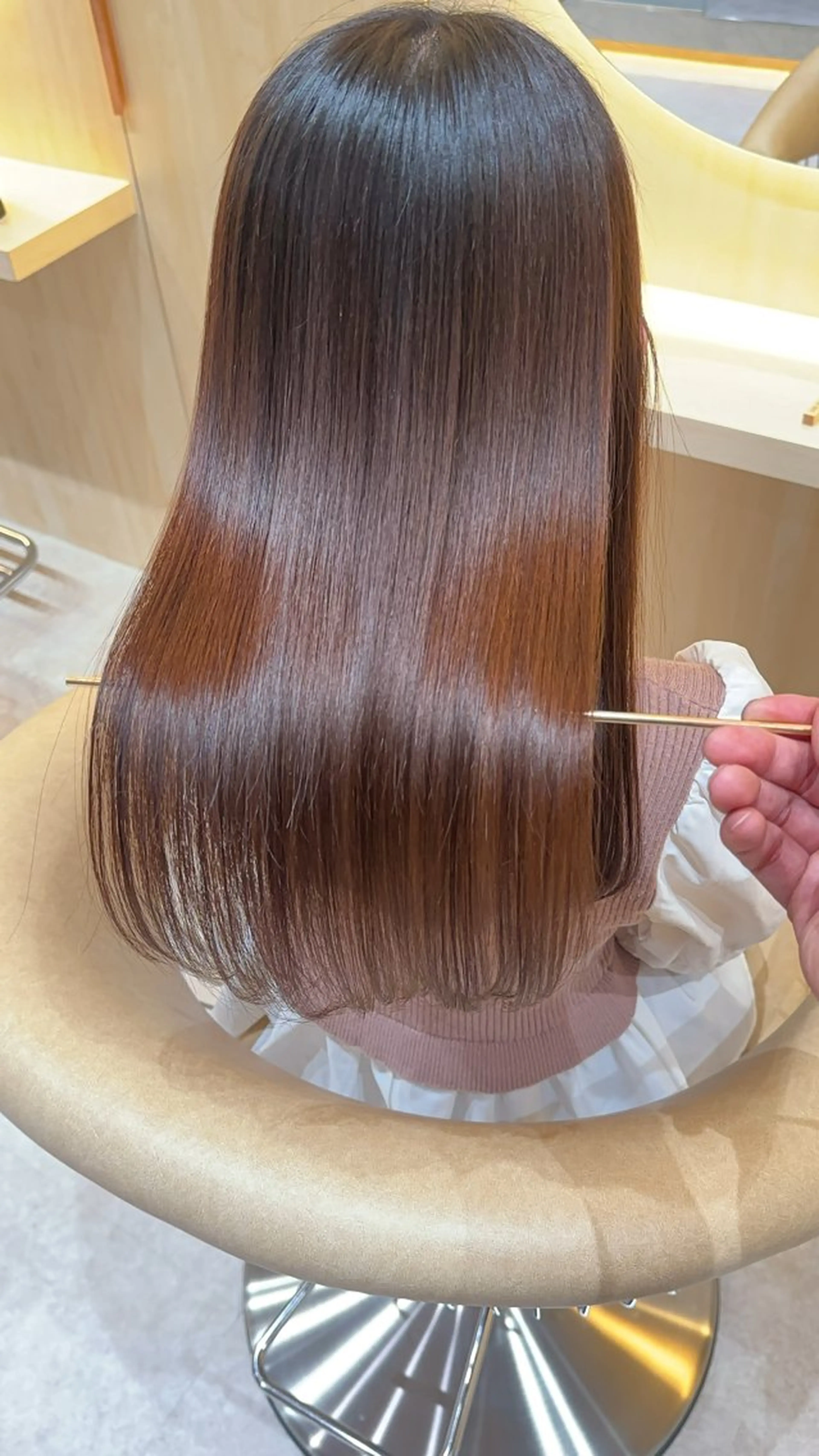 セミロング カラー カット ヘアカラー 縮毛矯正 レイヤー❣️縮毛矯 川村利幸のヘアスタイル