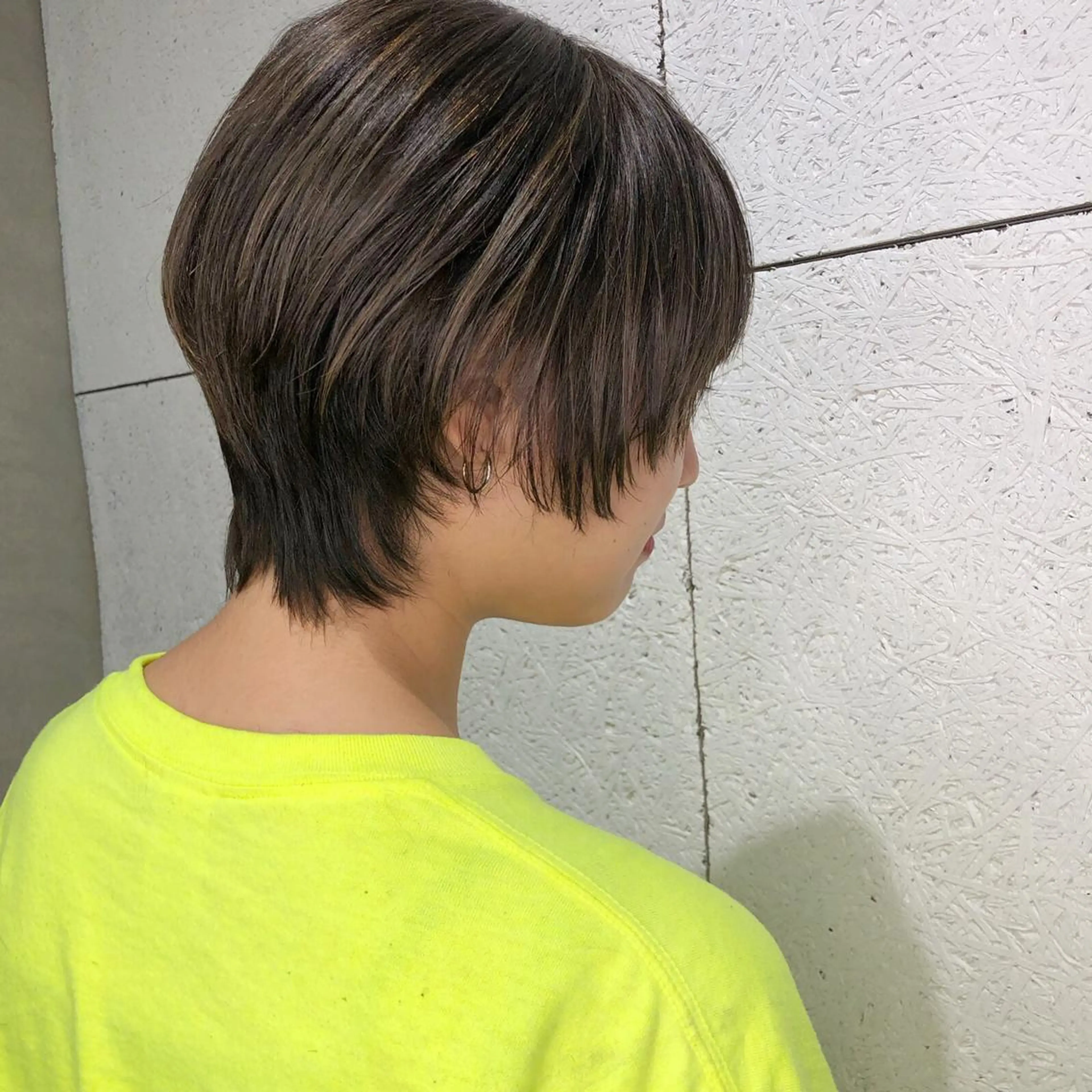 ショート カラー パーマ ヘアアレンジ メンズ キッズ ネイル マツエク・マツパ メンズハイライト マッシュ ハイライトカラー 顔周りカット ハイライト 中山 天地のヘアスタイル