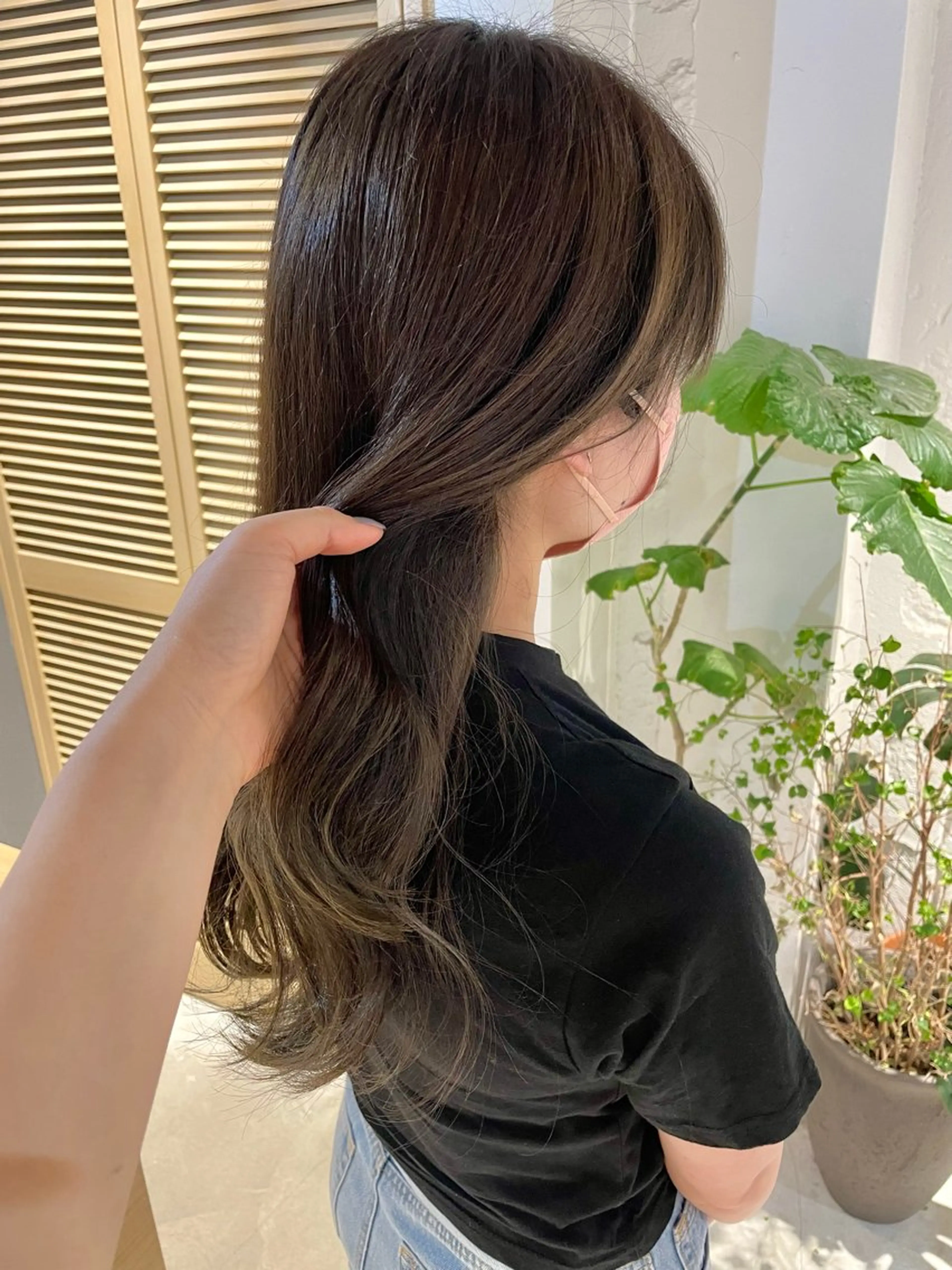 ロング カラー カット ヘアカラー トリートメント 🩰オリーブ/ ベージュ松本咲花🩰のヘアスタイル