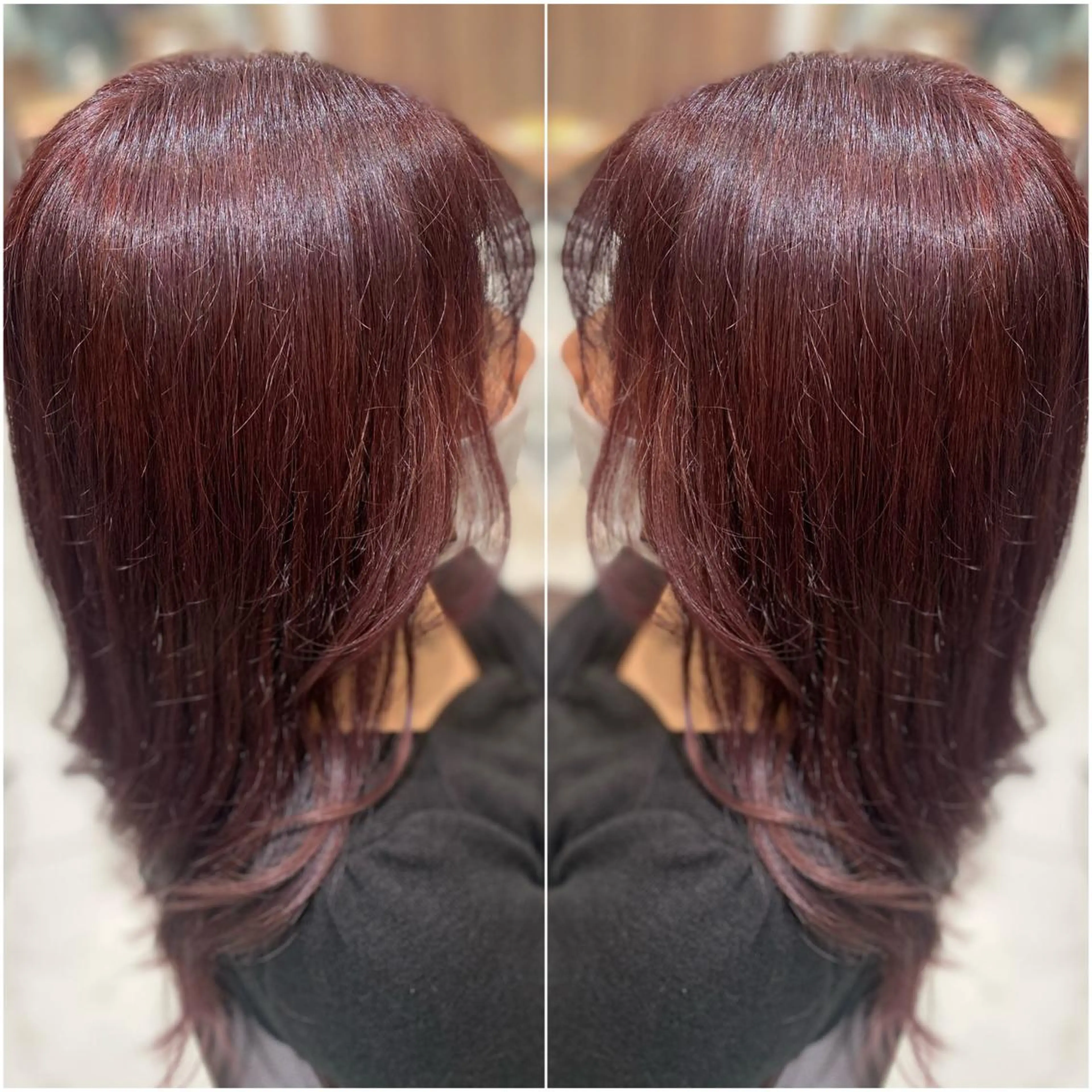 セミロング カラー 全席個室　暖色カラー Zina松園優香🌸のヘアスタイル