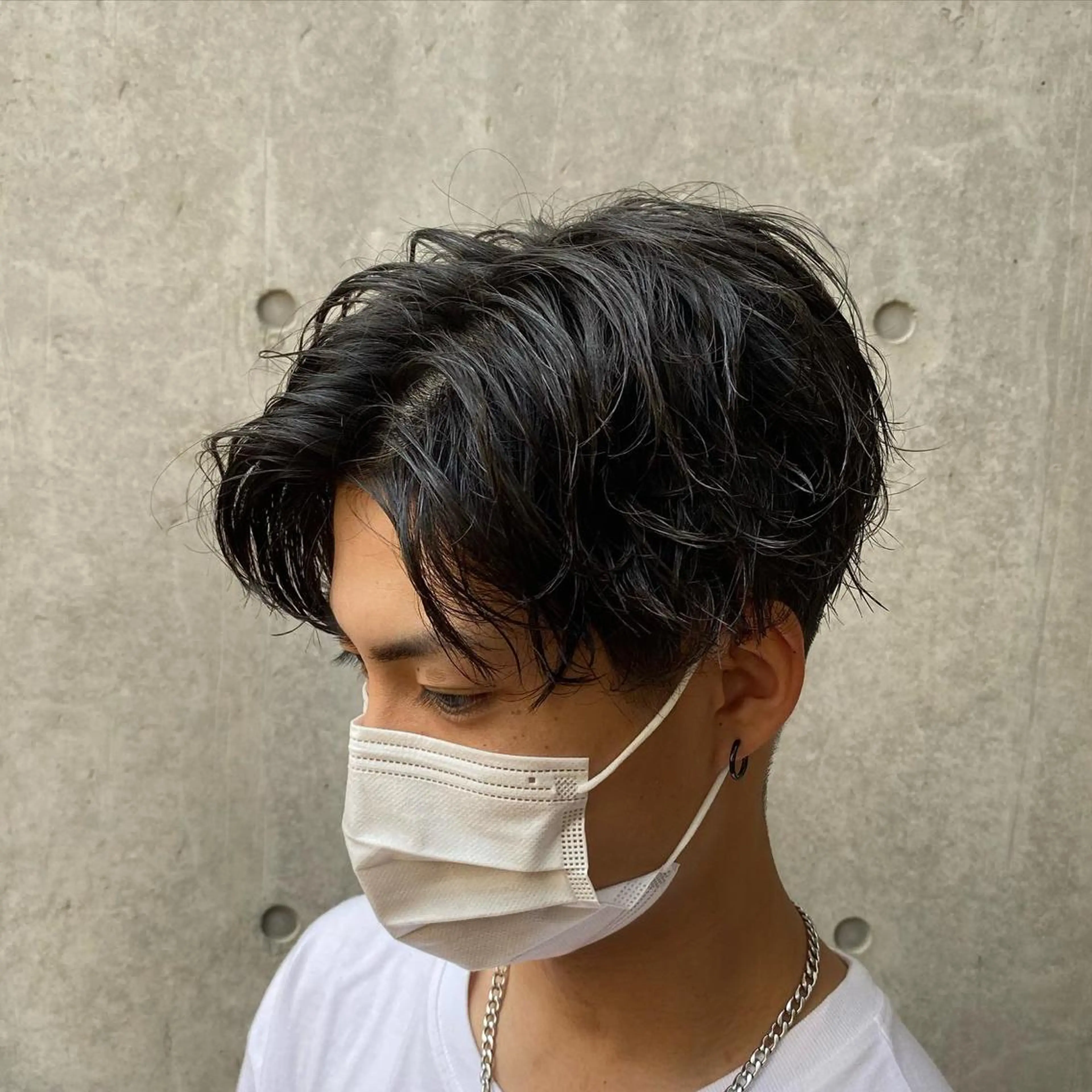 ショート パーマ メンズ 梅田茶屋町メンズ 専門美容師 山元一平のヘアスタイル