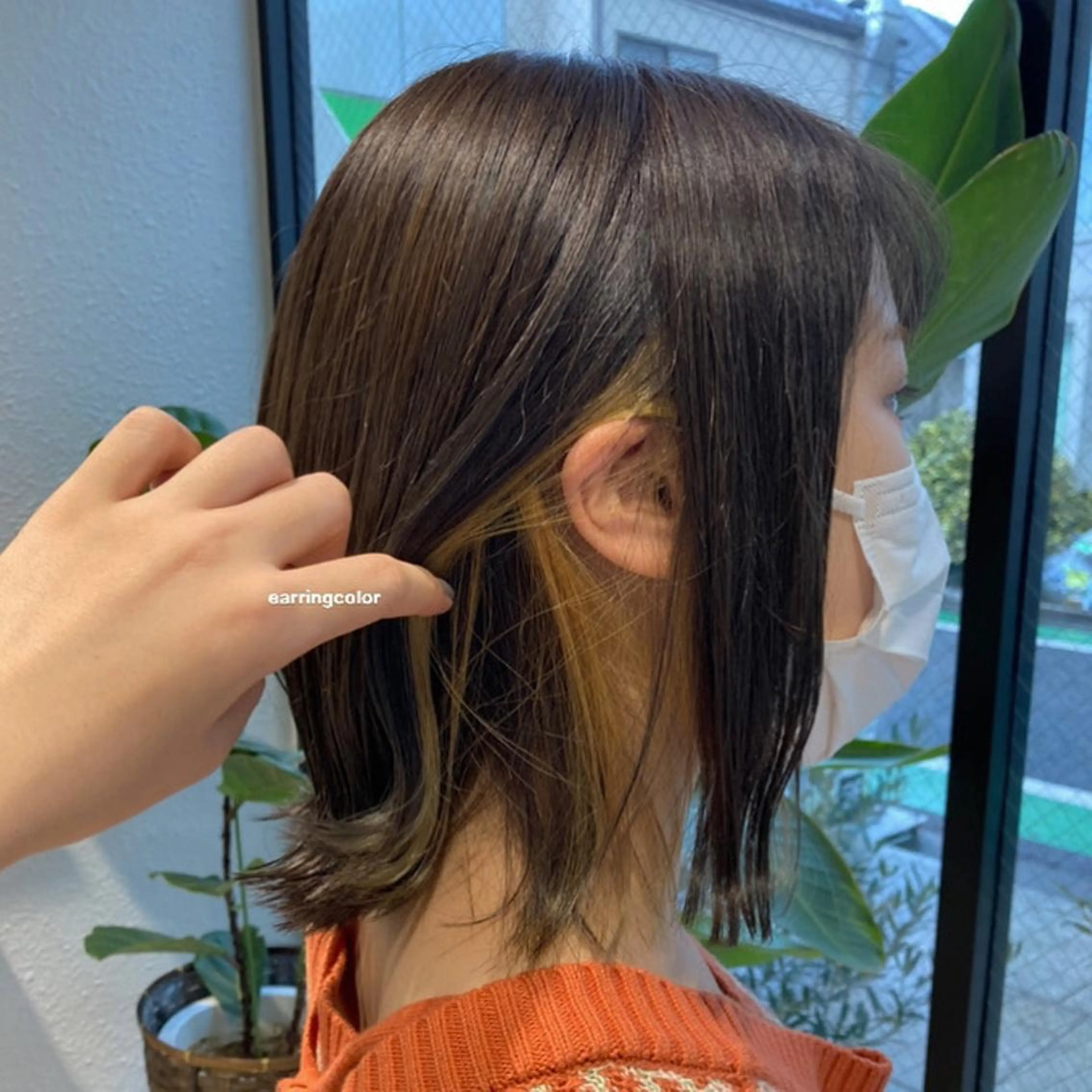 ミディアム カラー Chlan岡本 坂本のヘアスタイル