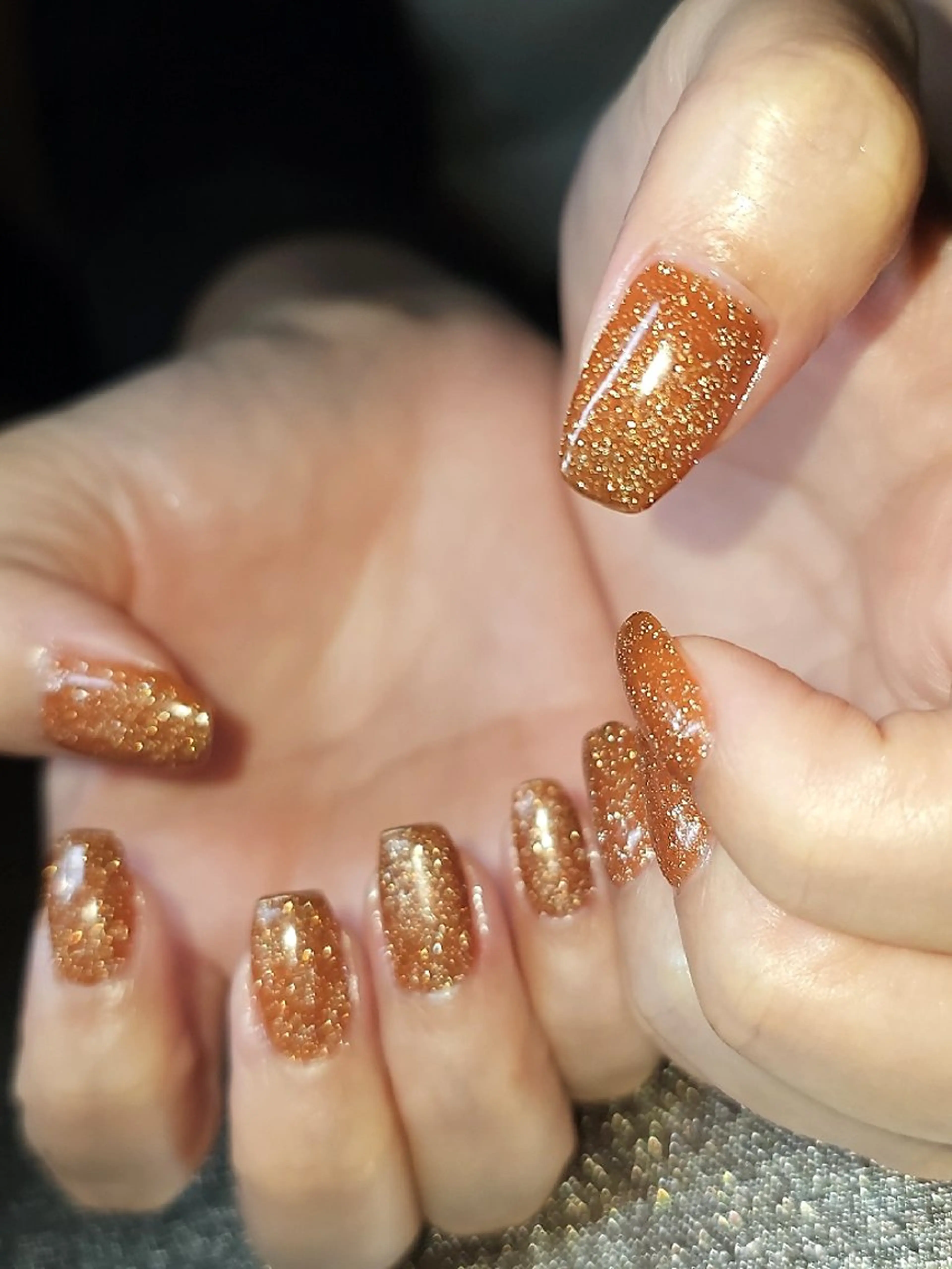 ネイル ブラウン フラッシュネイル salon de  Princessのネイルデザイン