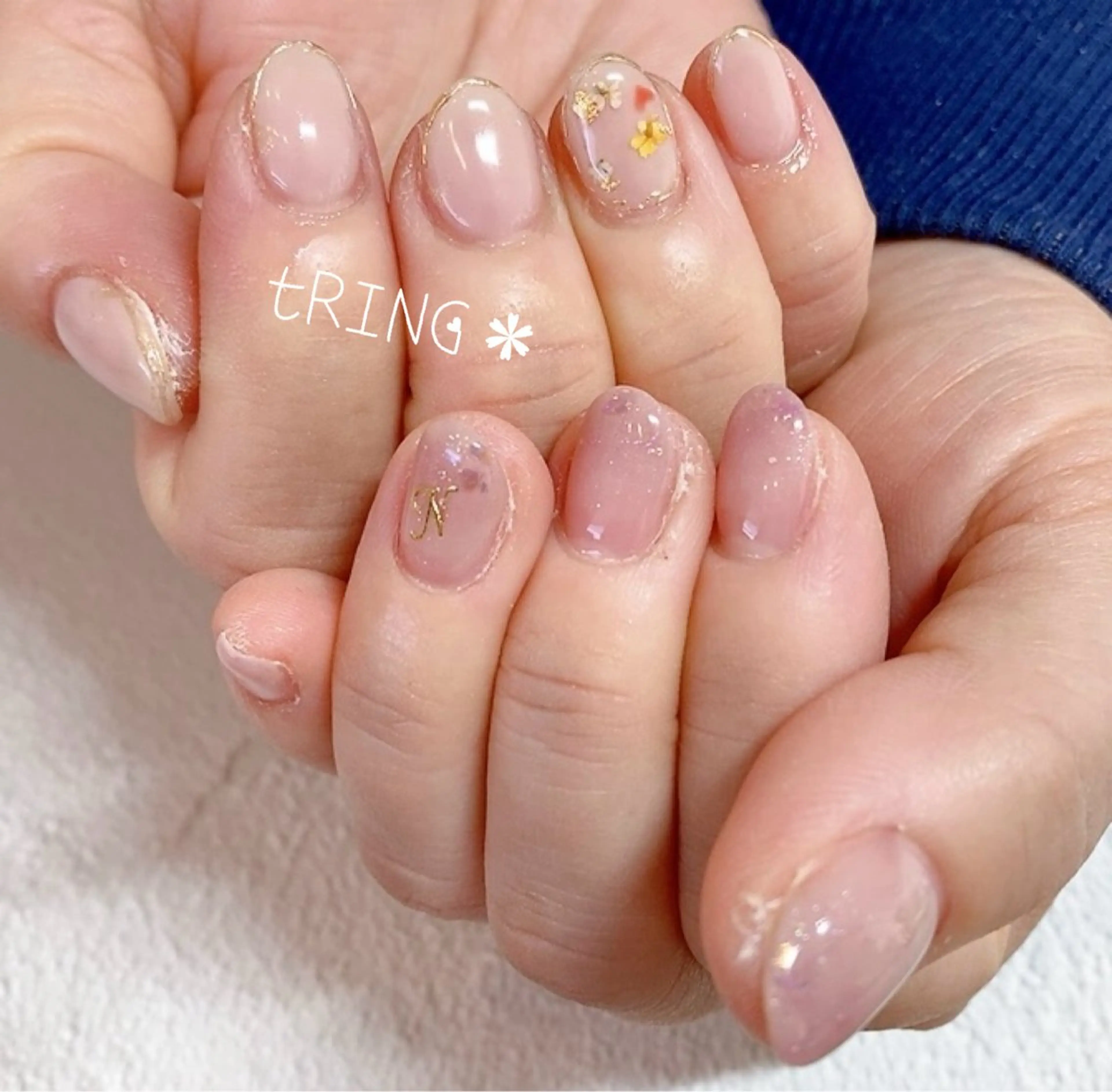 ネイル ハンドネイル tRING＊ しいの木台のネイルデザイン