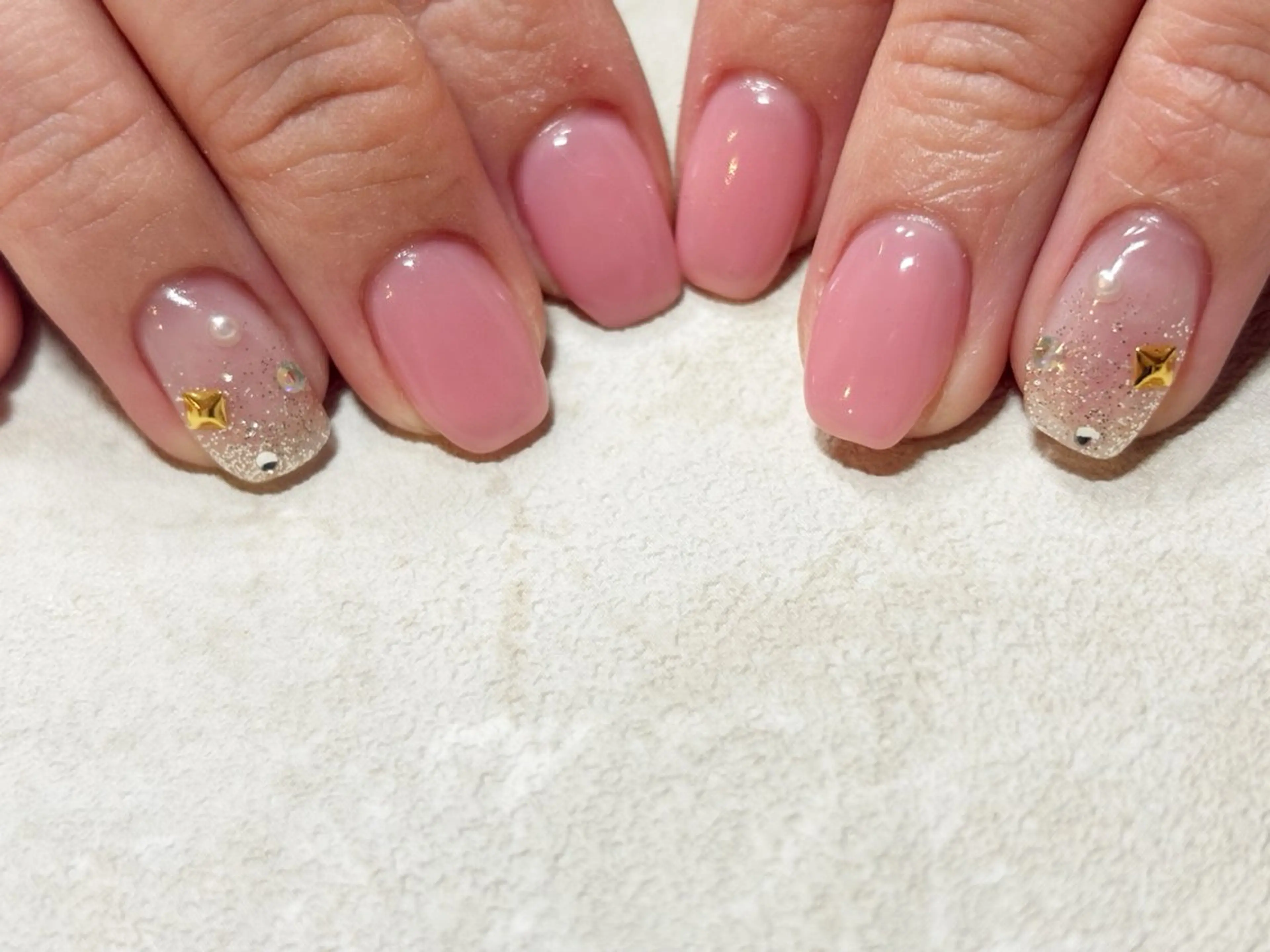ネイル ピンク ハンドネイル nail salon monailのネイルデザイン
