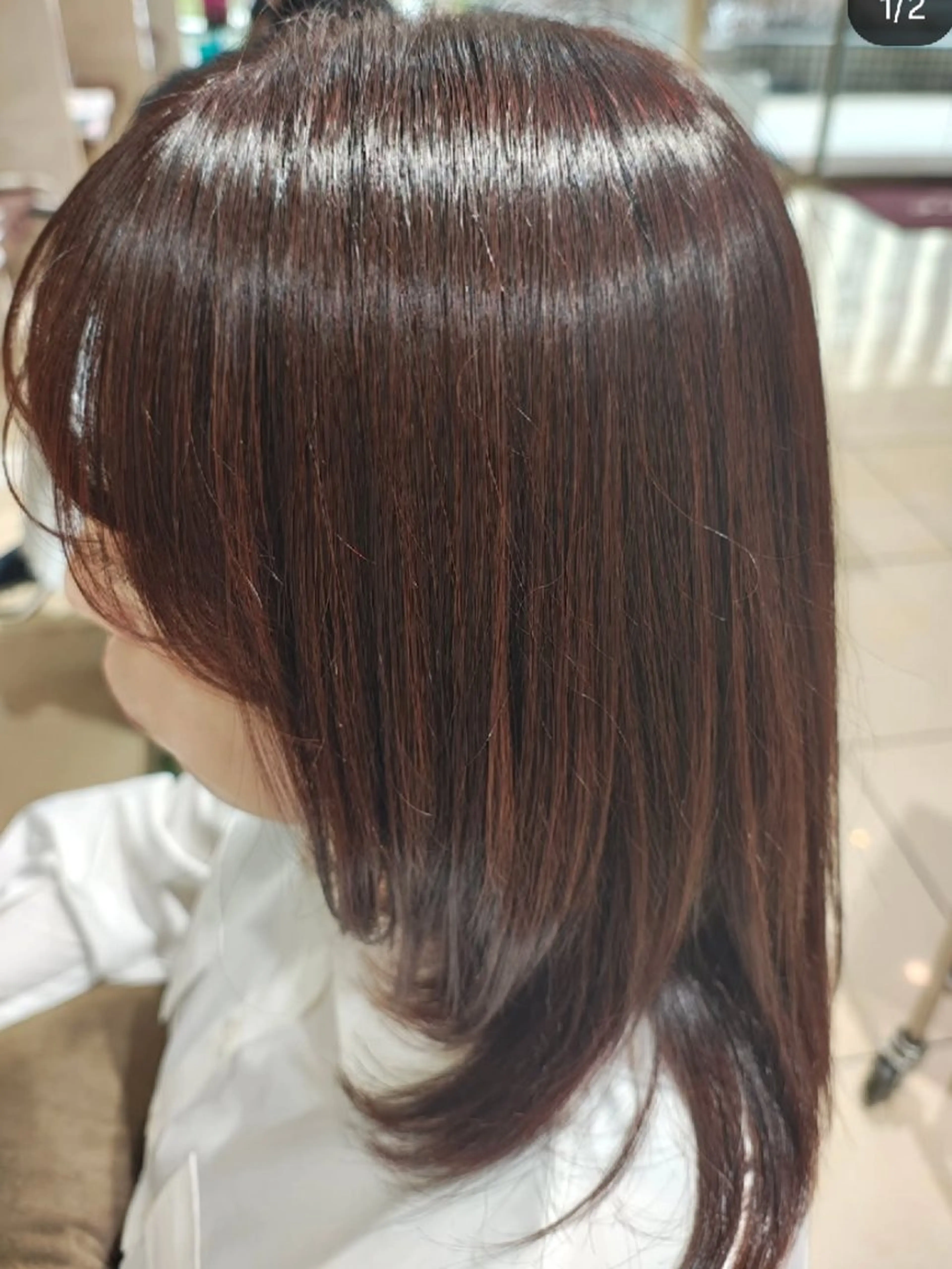 セミロング カラー カット ヘアカラー ヘッドスパ 清水 怜子のヘアスタイル