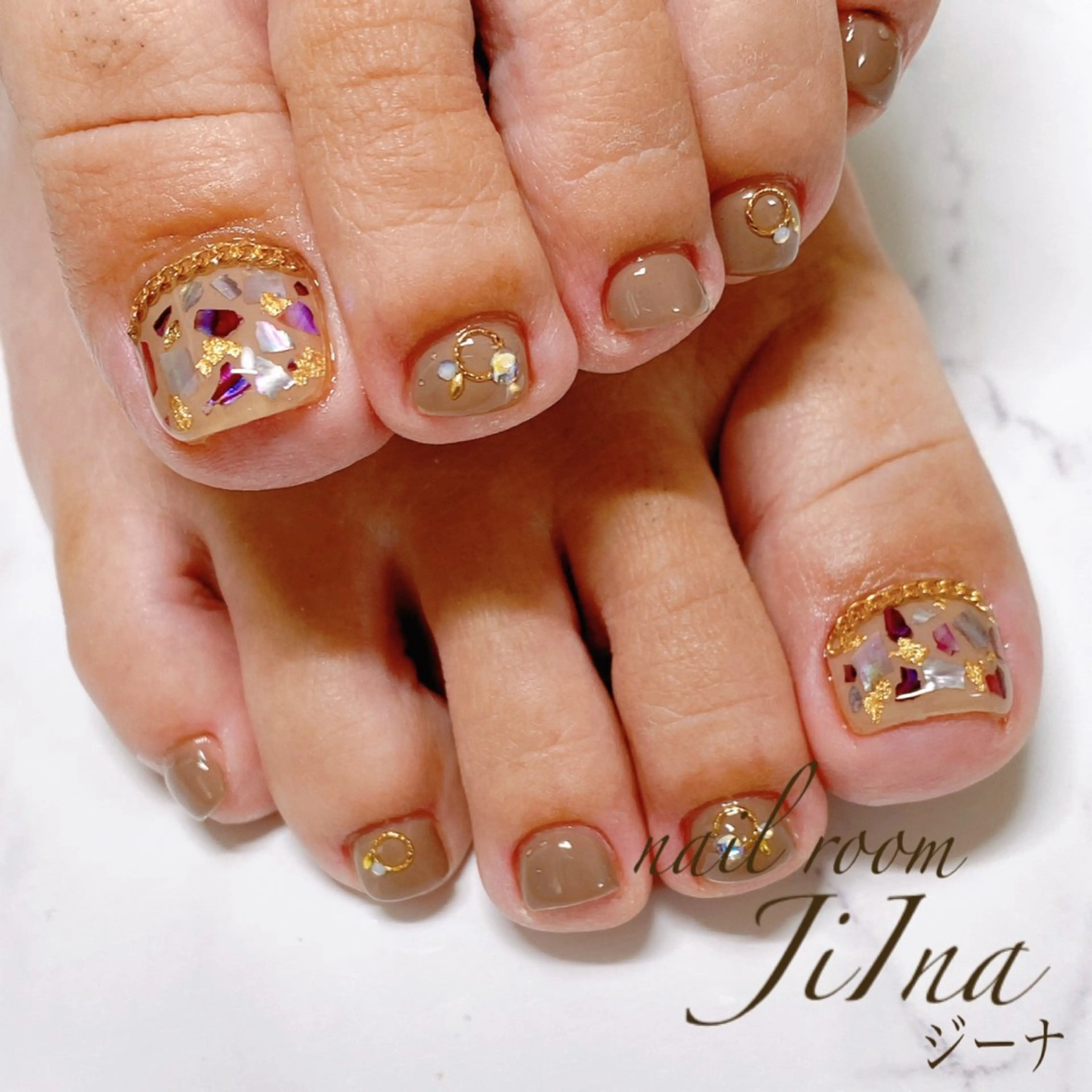 ネイル フットネイル 持ち込み JiIna nailのネイルデザイン