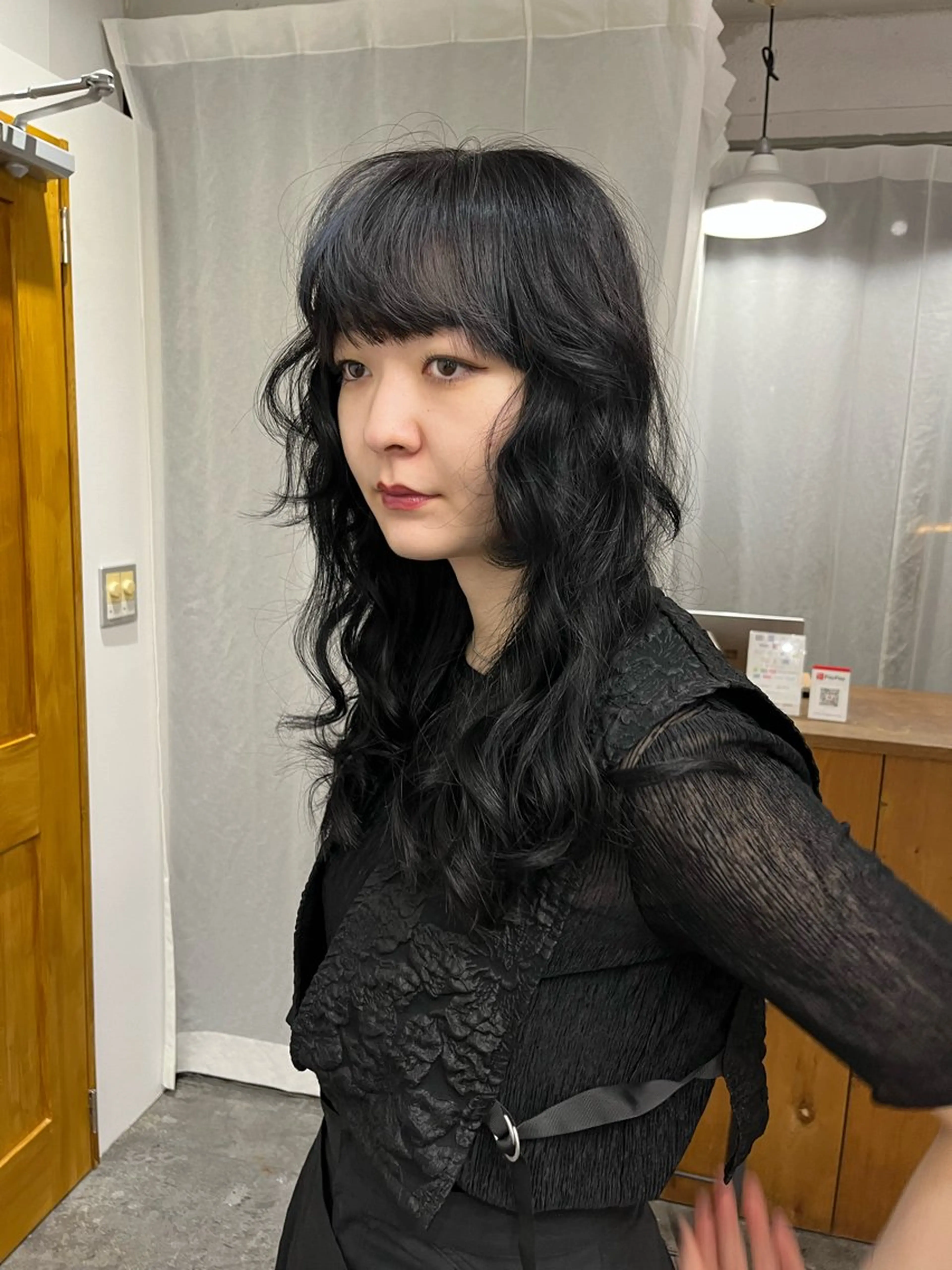 セミロング カラー パーマ riko .のヘアスタイル