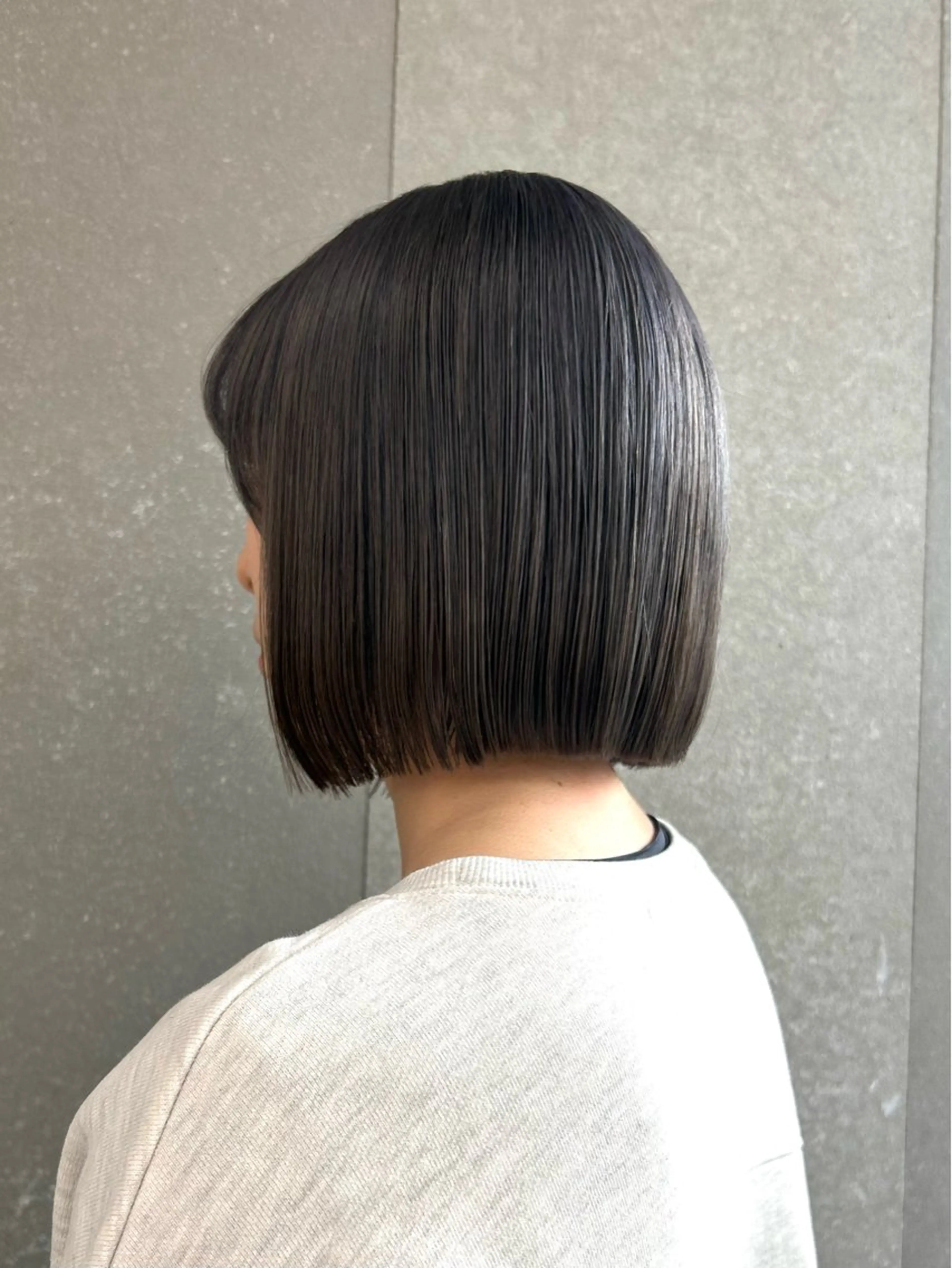 ミディアム ボブ 似合わせカット 縮毛矯正 カット 縮毛矯正 トリートメント ボブ/くびれボブ/ 髪質改善/Ru-kaのヘアスタイル