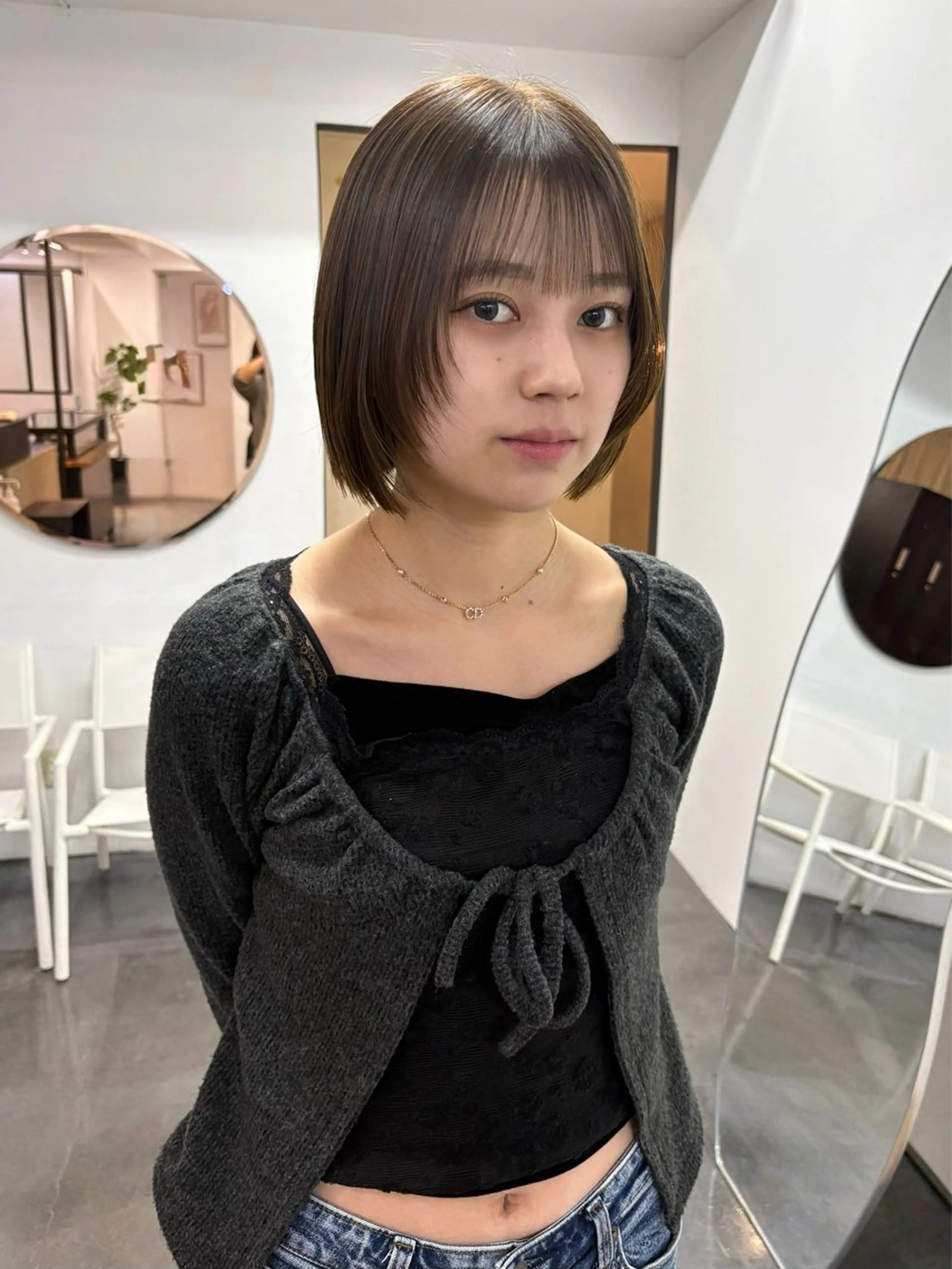 ショート ボブレイヤー ボブ レイヤーカット 杉原 駿亮のヘアスタイル