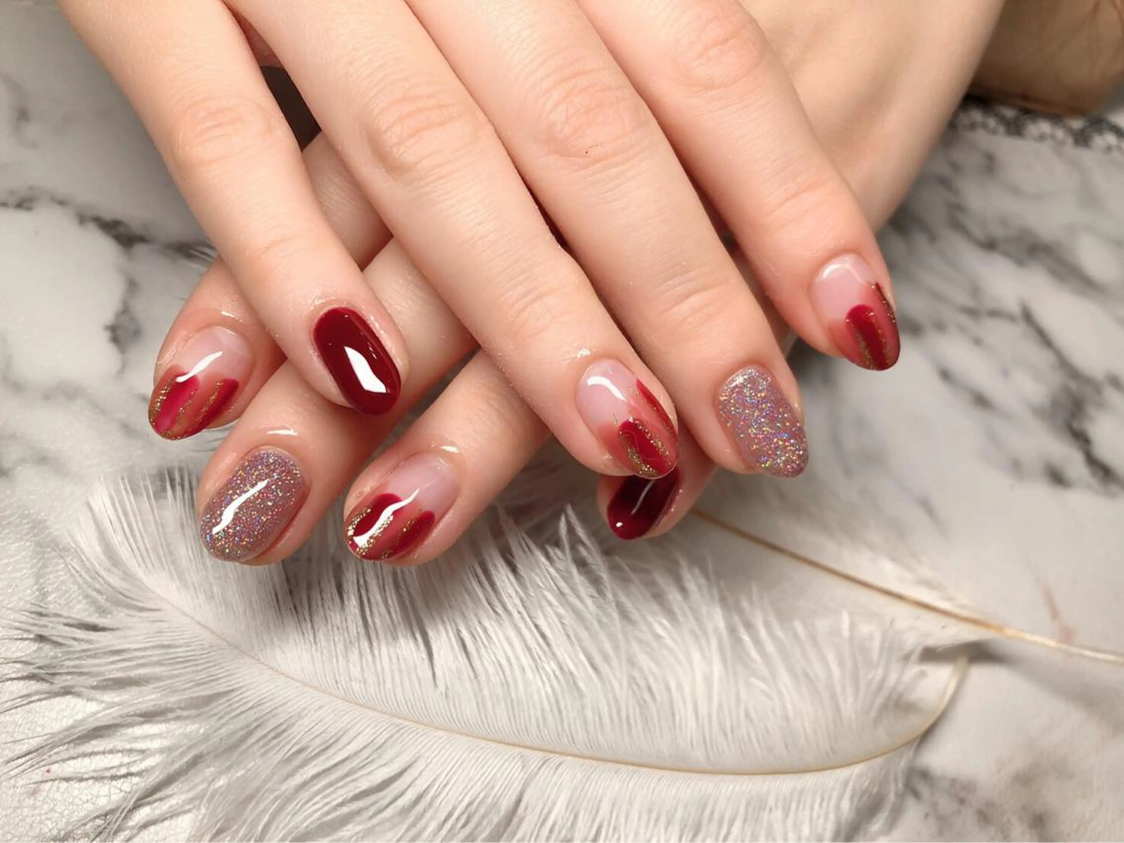 ネイル ハンドネイル マジック ミラーのネイルデザイン