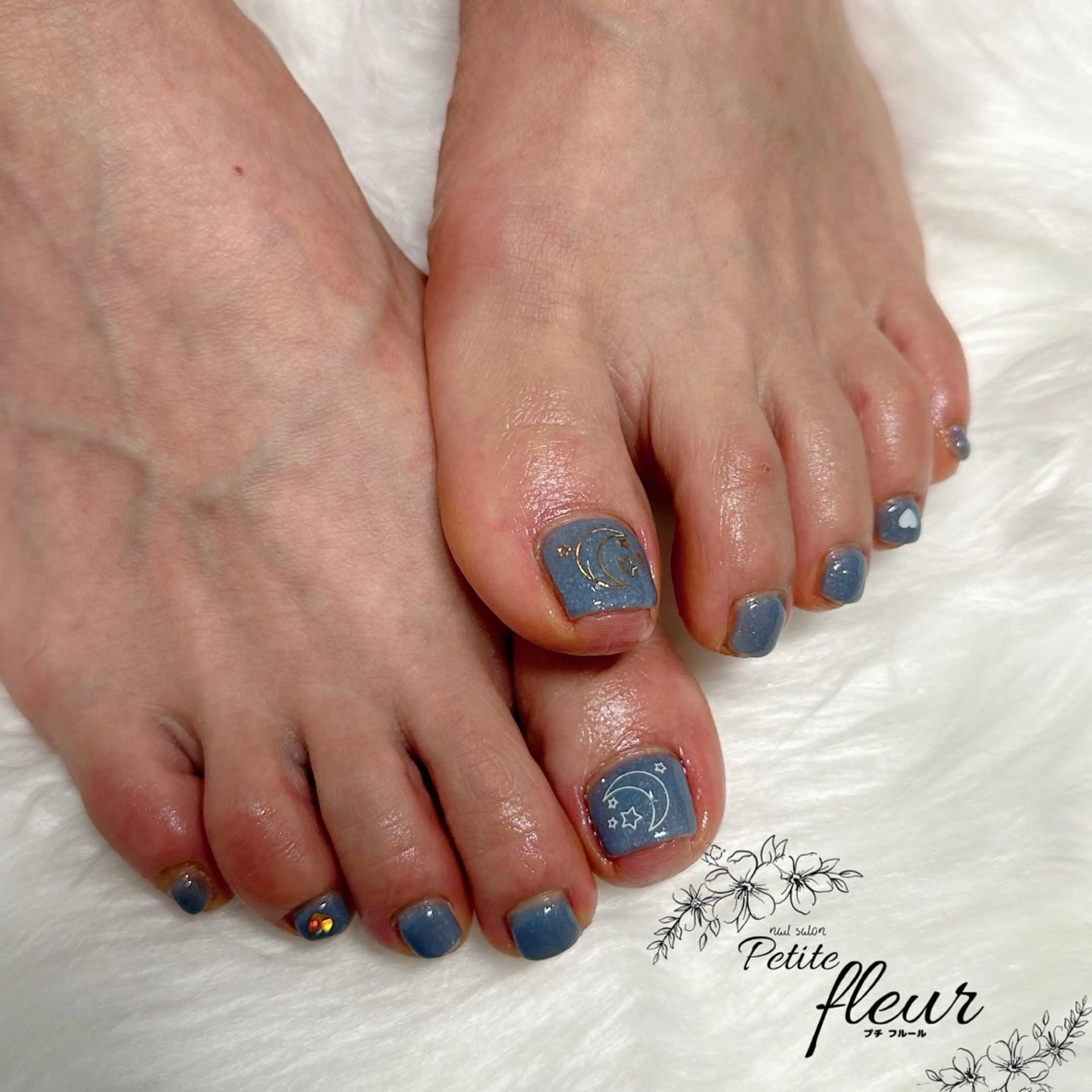 ネイル フットネイル ジェルネイル 韓国ネイル ❁⃘*。Petite fleur❁⃘*りさのネイルデザイン